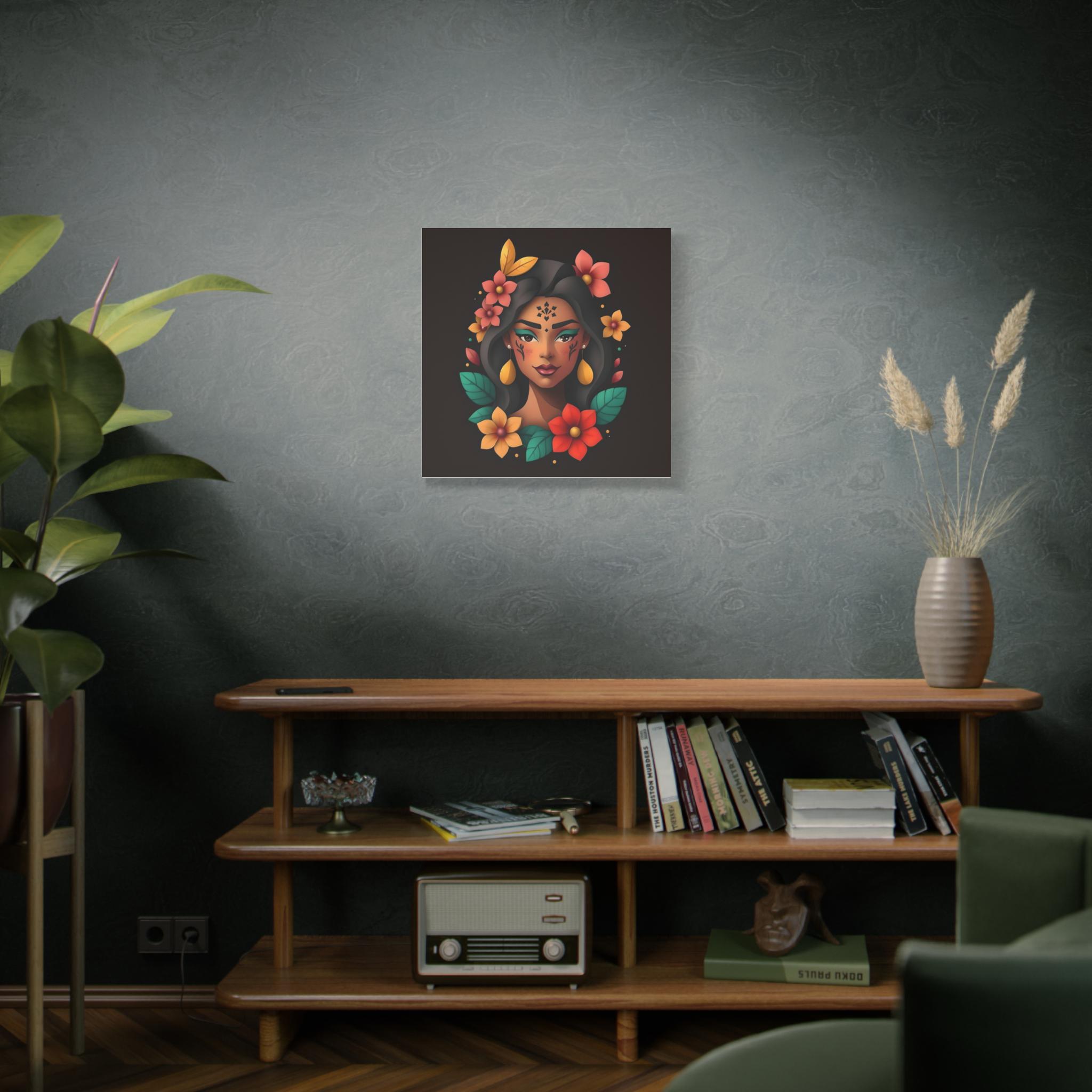 Lady on Black B - Canvas Wall Art