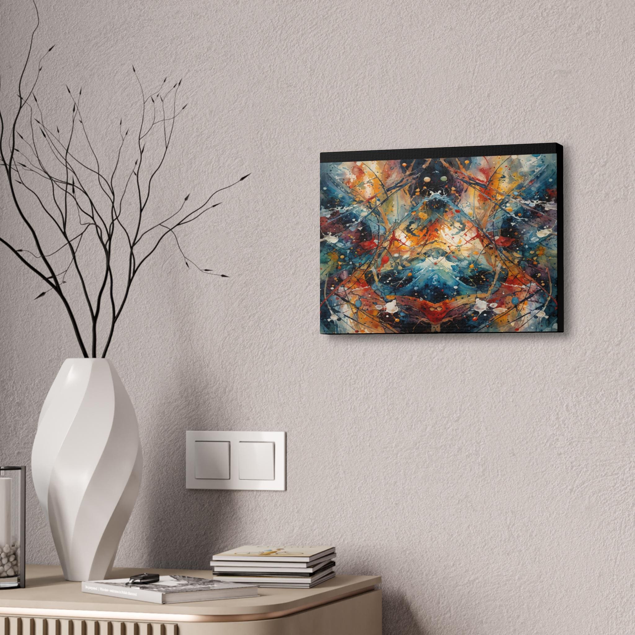 Red Scribe 3 Canvas Wall Art