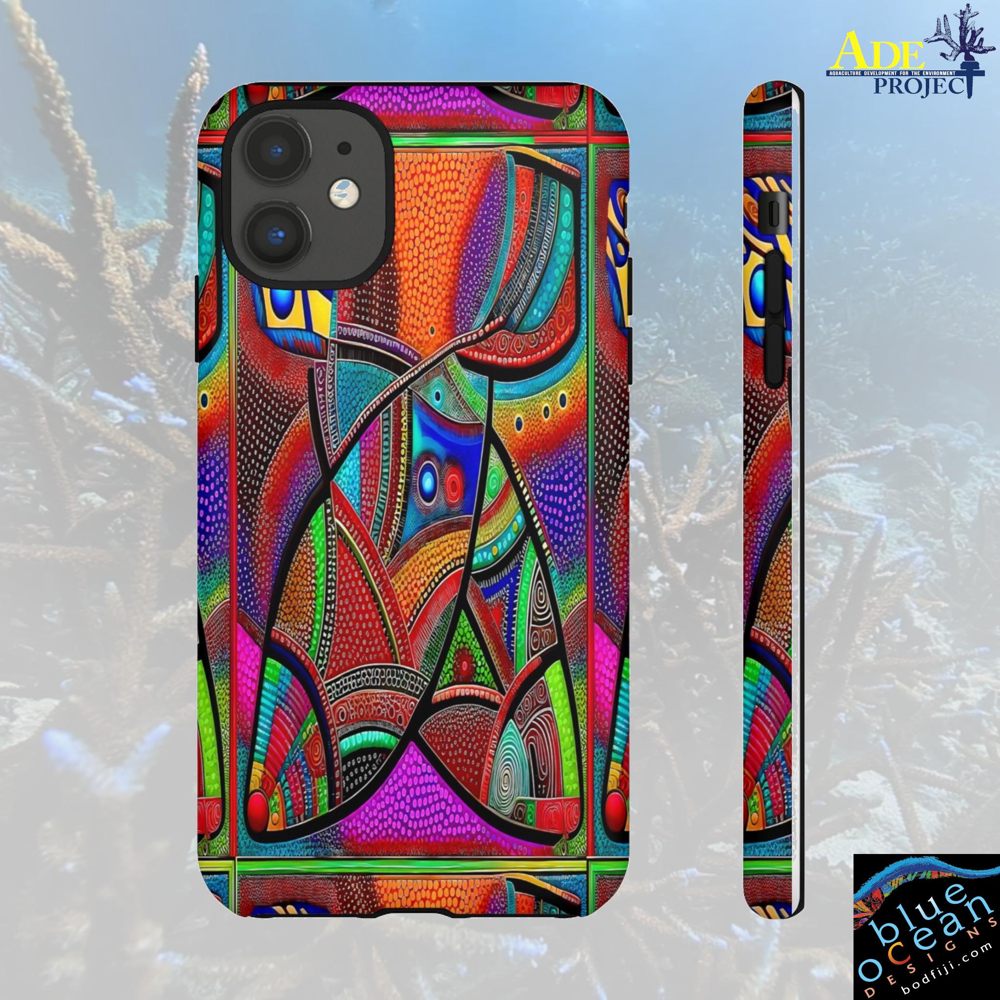 Artistic Fish iPhone Tough Case - Walt Smith Fiji Ocean Art - Supports ADE Reef Restoration