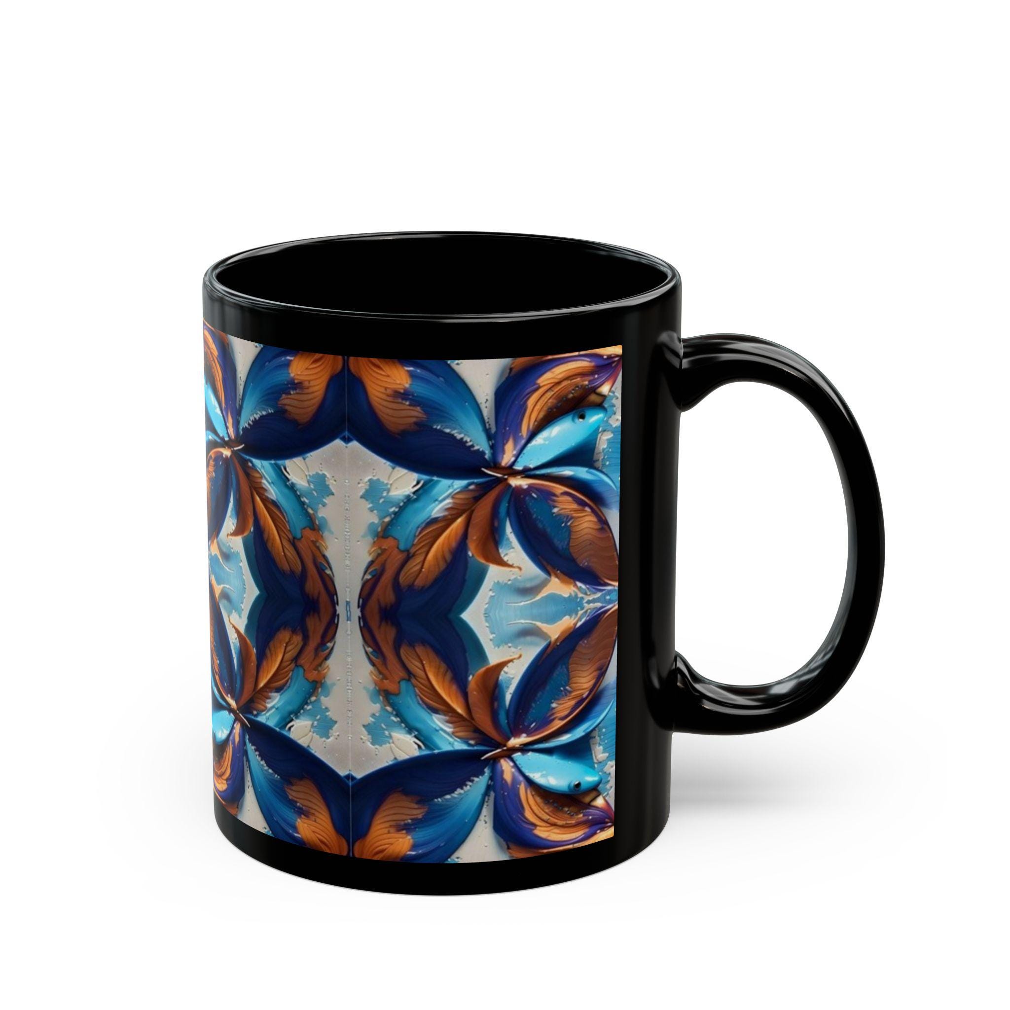 Blue Fan Quad - Coffee Mug