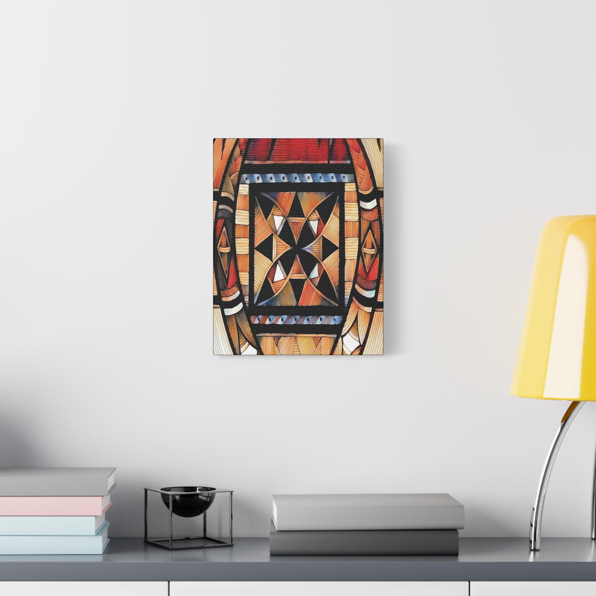 Tapa Trees Canvas Wall Art