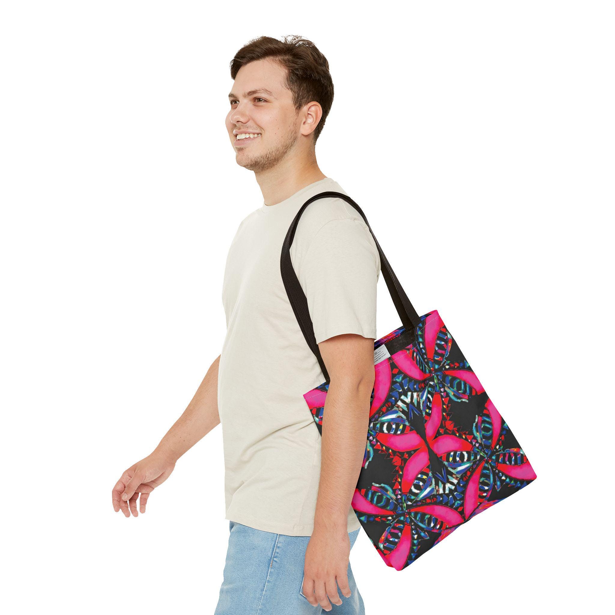 Pink on Black - Tote Bag