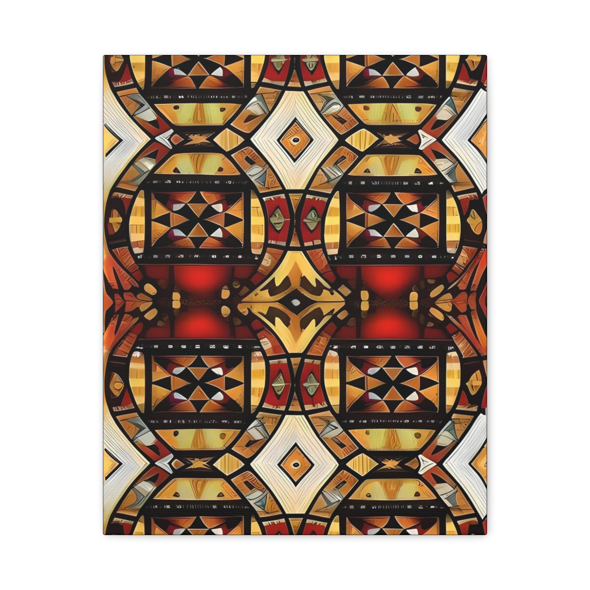 Tapa Squares A Canvas Wall Art