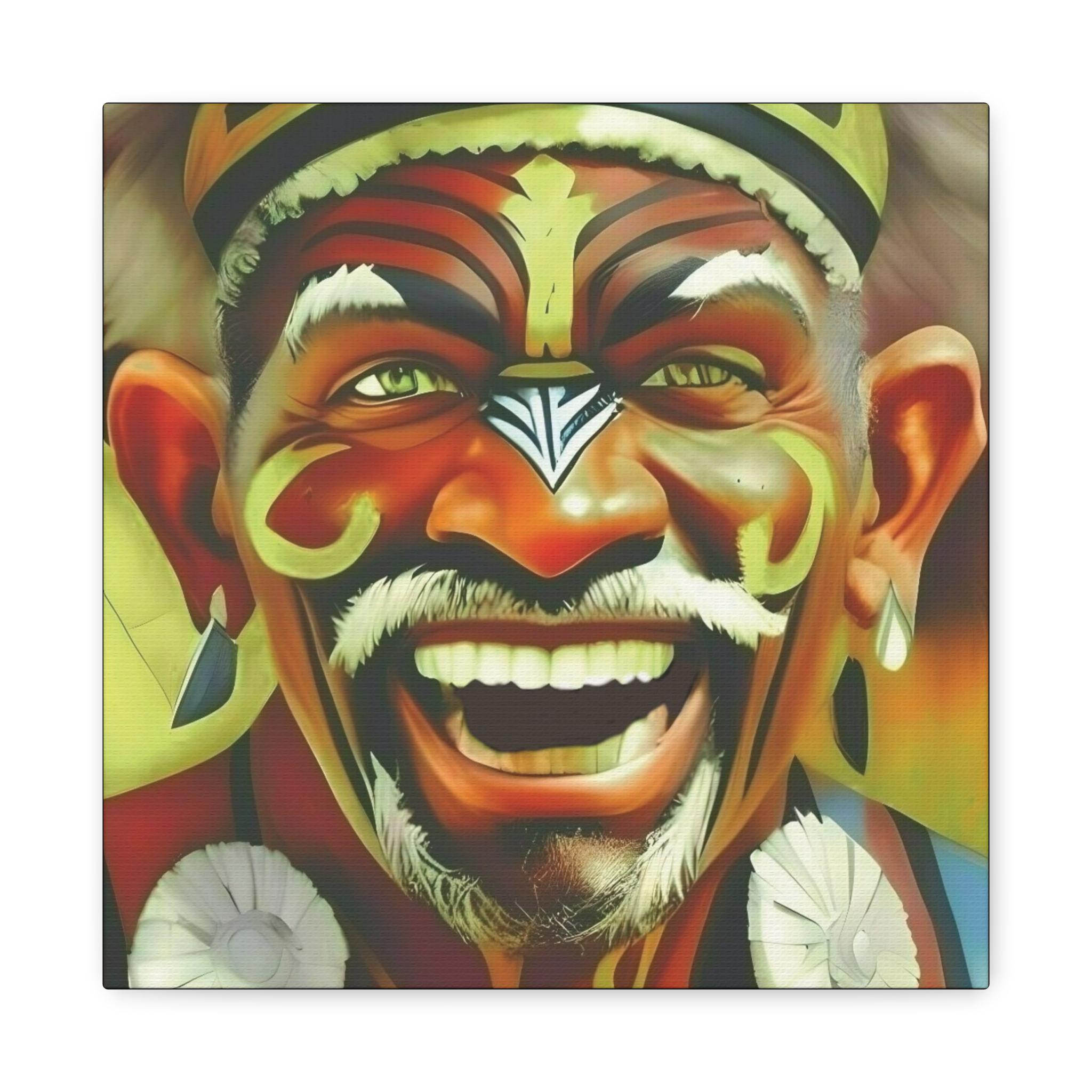 Happy Elder Canvas Wall Art