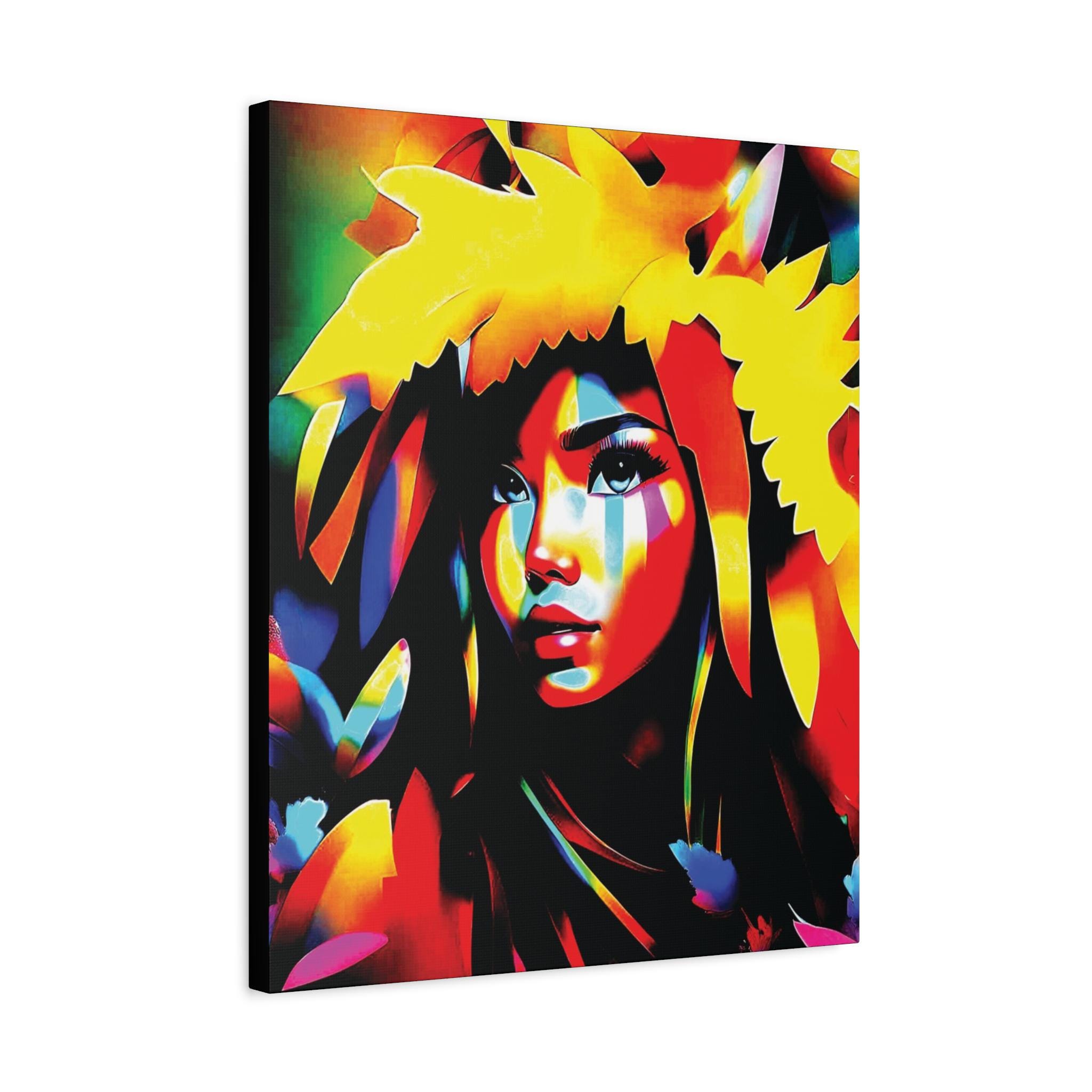 Poly Girl Canvas Wall Art