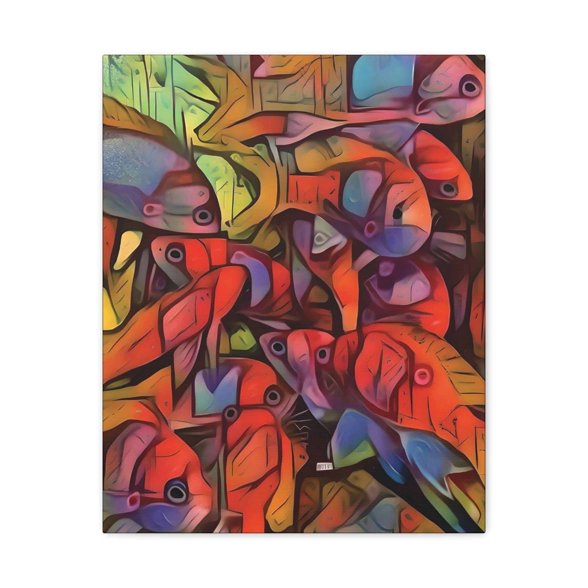 Square Backs Left Canvas Wall Art