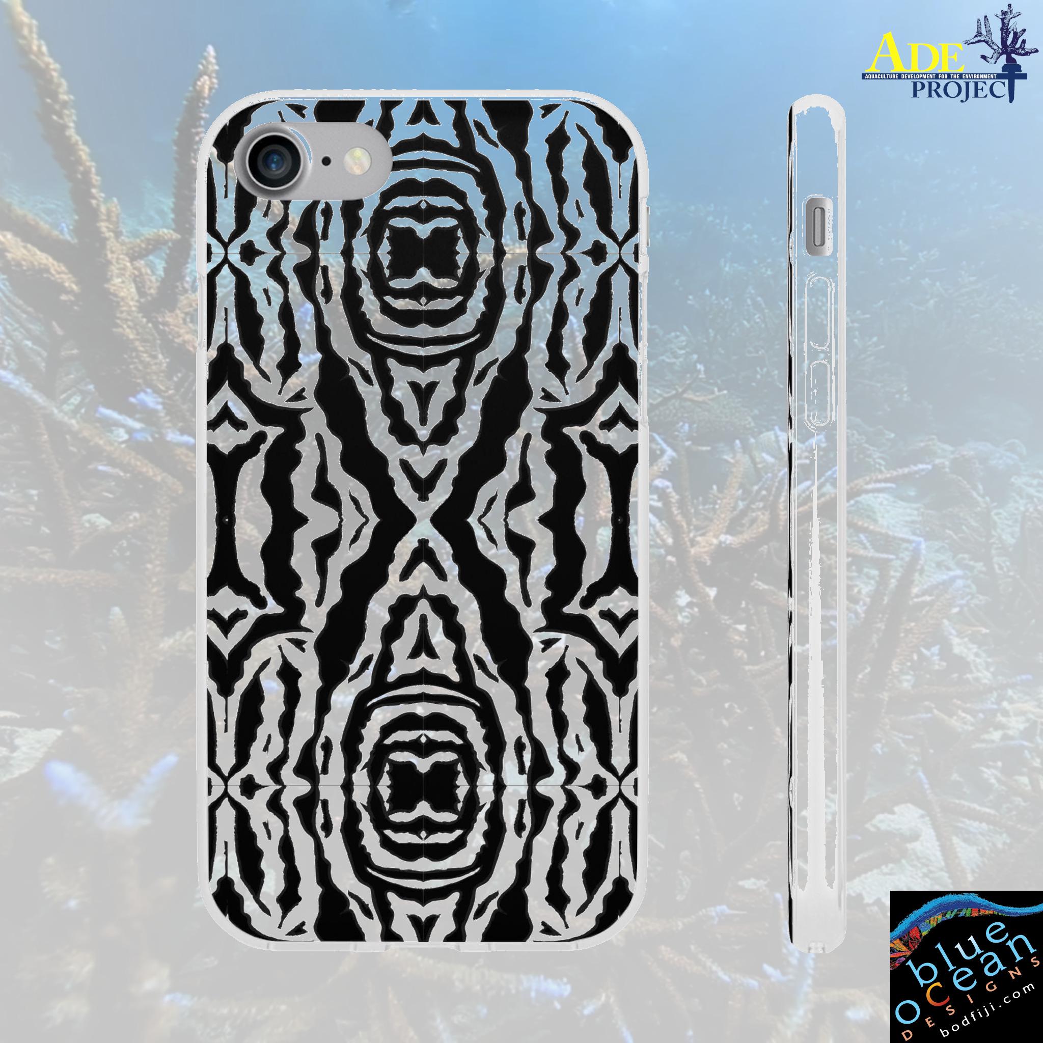 Zebra Confusion iPhone Flexi Case - Walt Smith Fiji Ocean Art - Supports ADE Reef Restoration