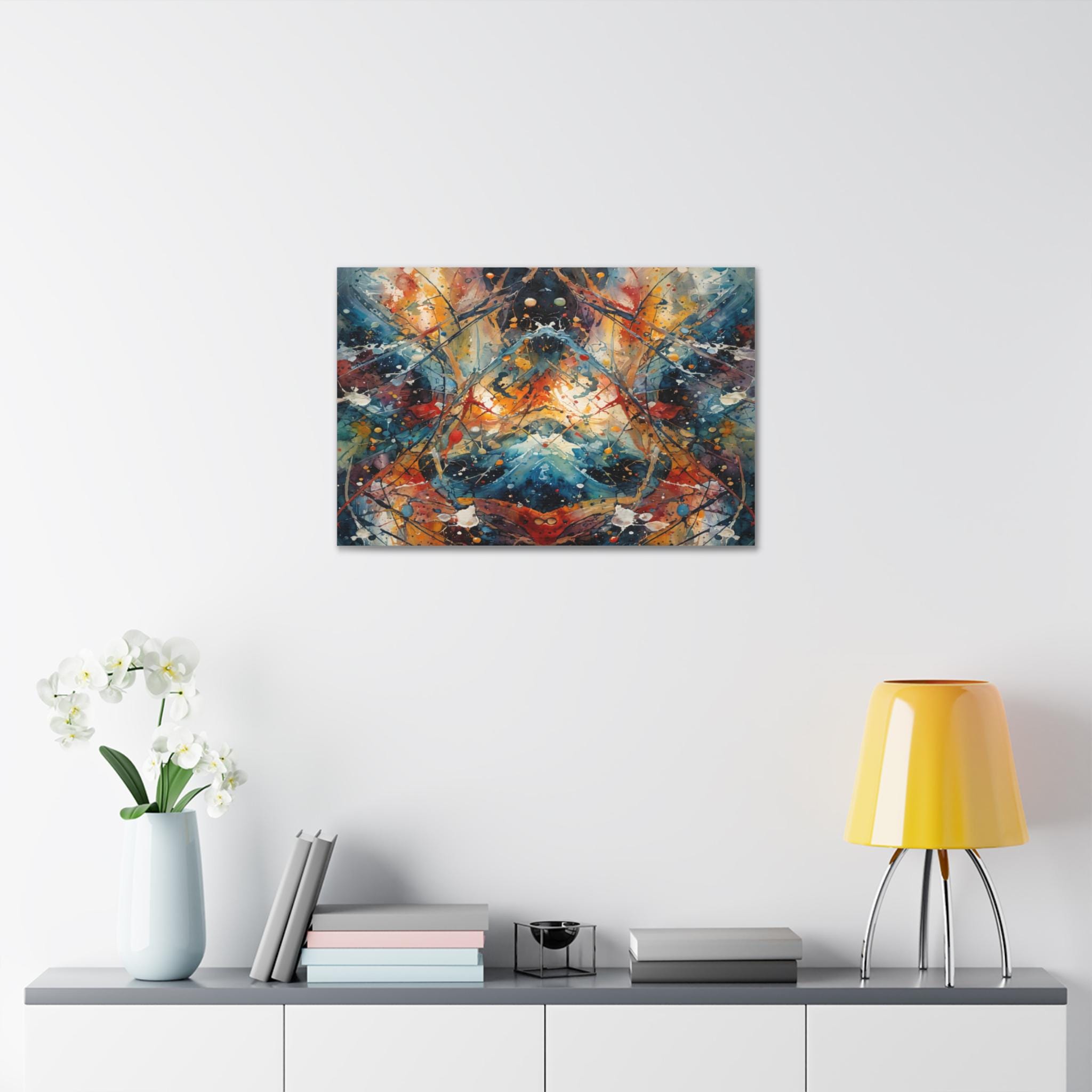 Red Scribe 3 - Canvas Wall Art