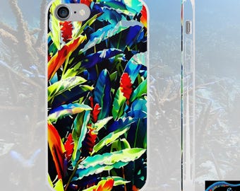 Floral Ginger iPhone Flexi Case - Walt Smith Fiji Ocean Art - Supports ADE Reef Restoration