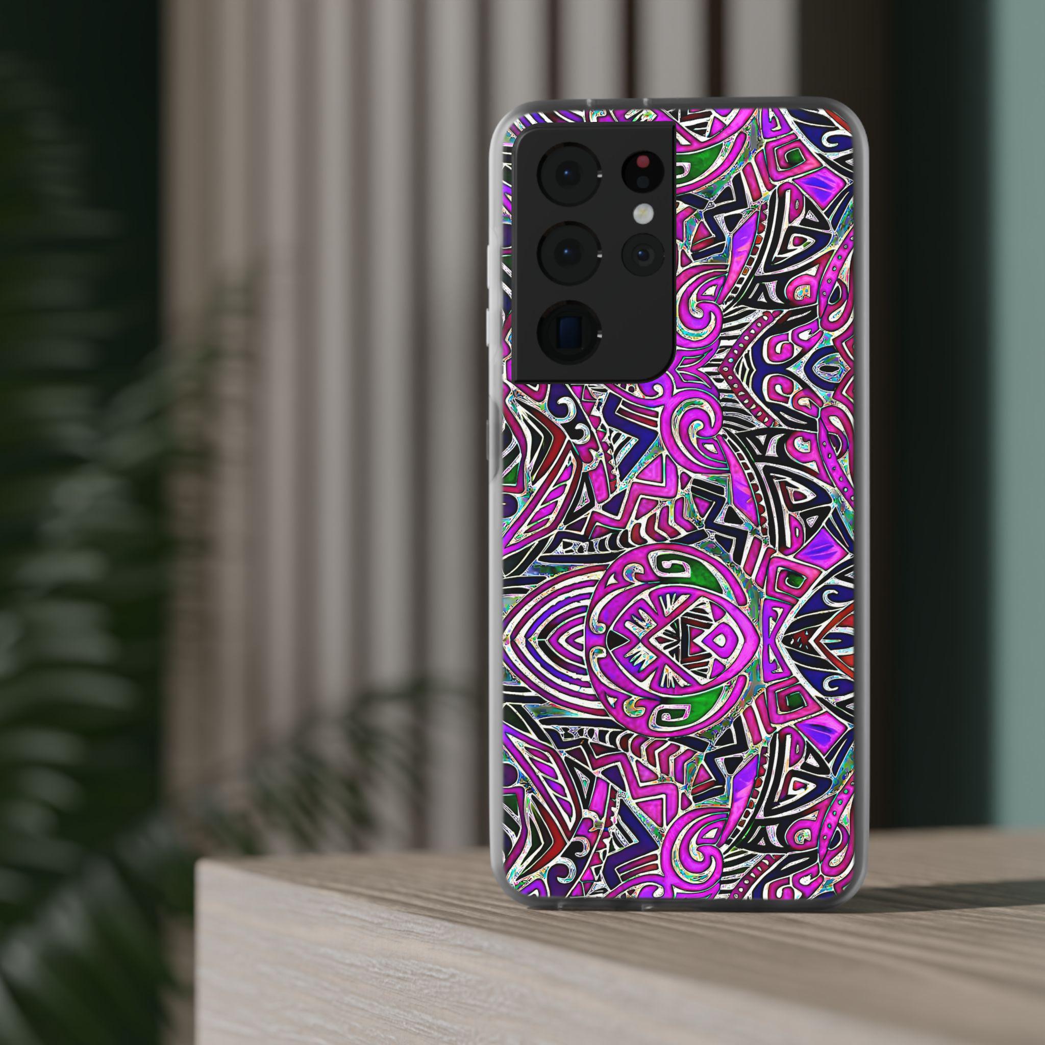Purple Indo Android Flexi Case - Walt Smith Fiji Ocean Art - Supports ADE Reef Restoration