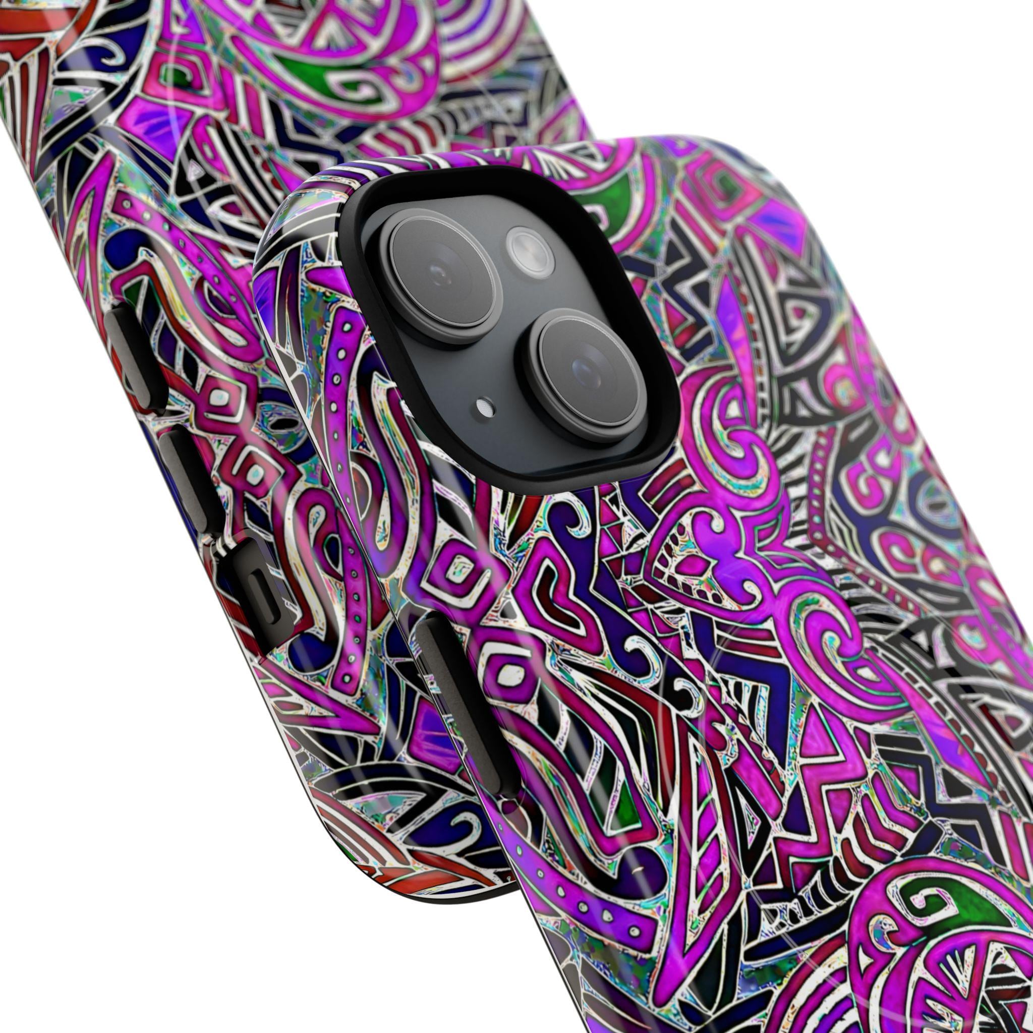 Purple Indo iPhone Magnetic Case - Walt Smith Fiji Ocean Art - Supports ADE Reef Restoration