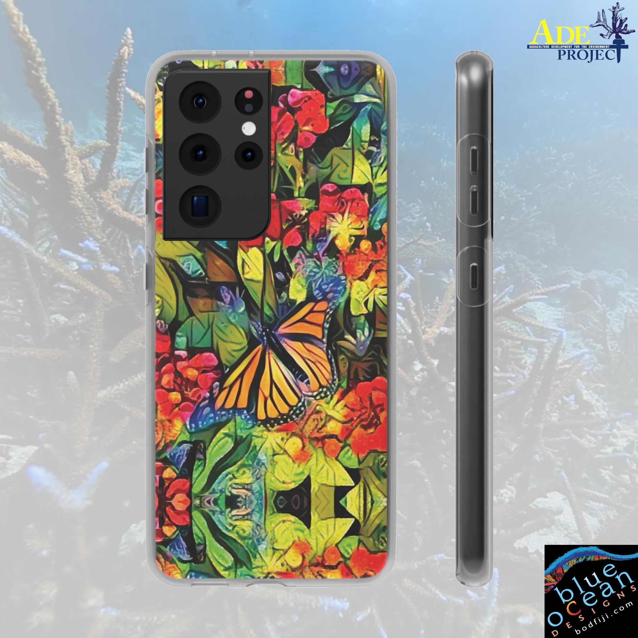 Monarch Garden Android Flexi Case - Walt Smith Fiji Ocean Art - Supports ADE Reef Restoration
