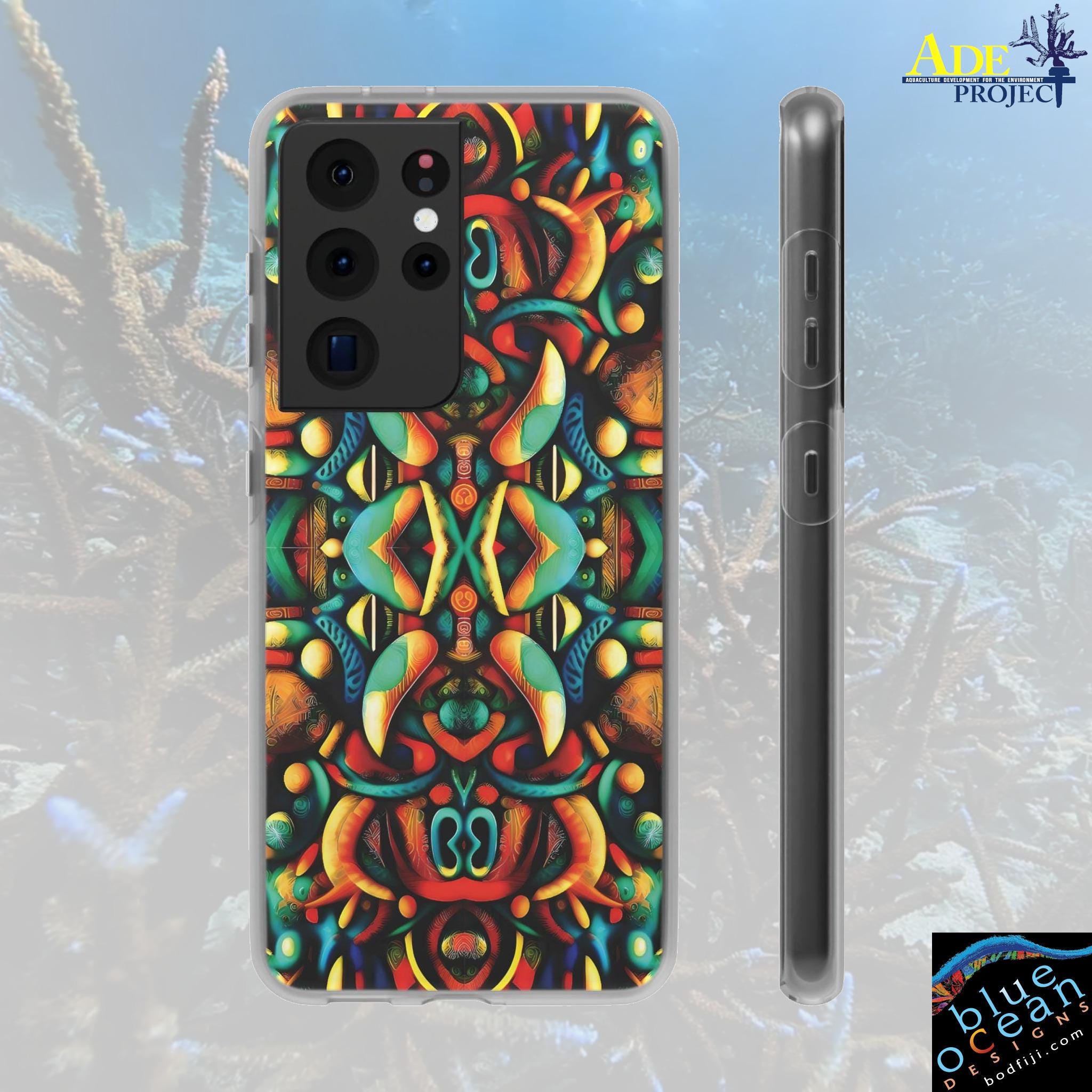 Warm Dayze Android Flexi Case - Walt Smith Fiji Ocean Art - Supports ADE Reef Restoration