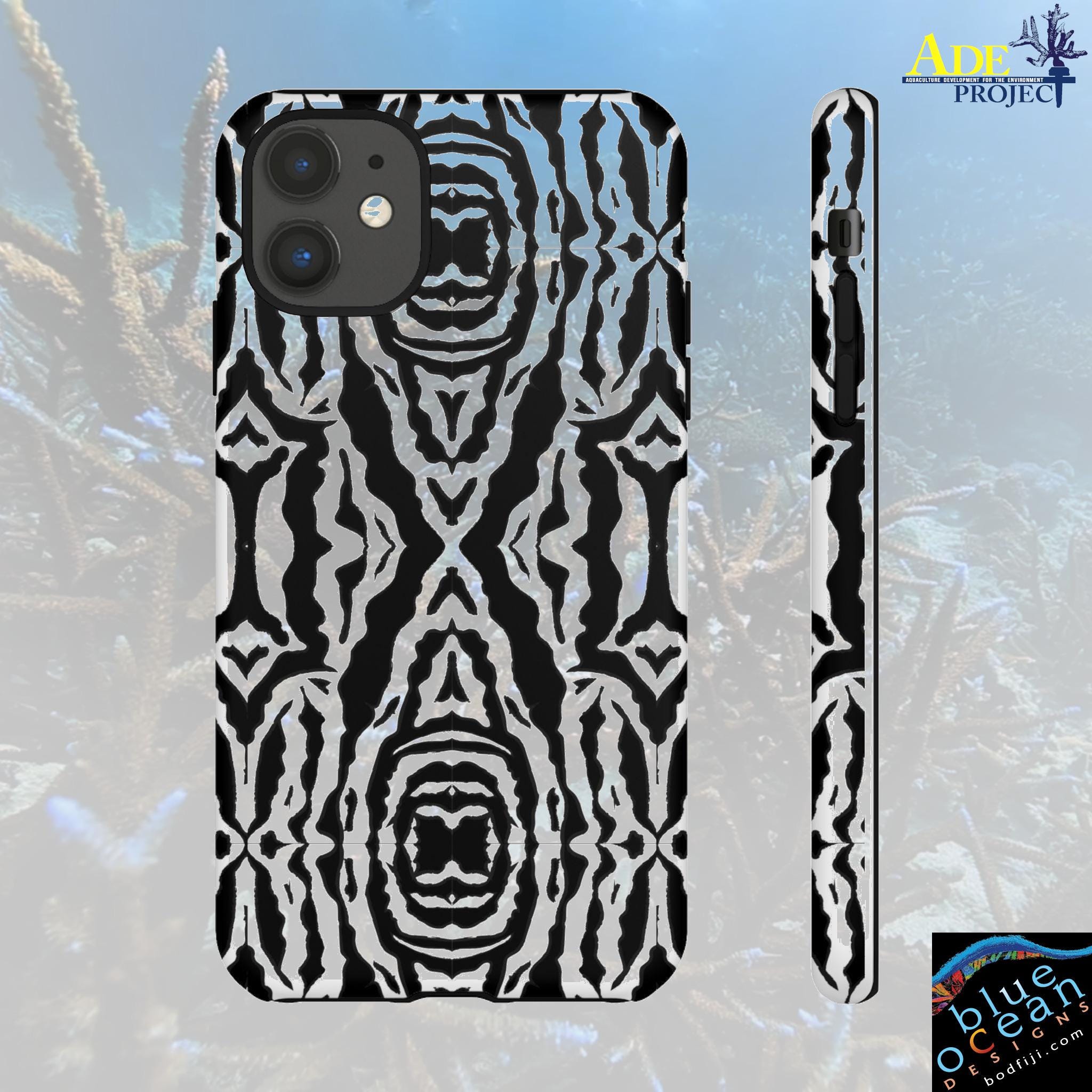 Zebra Confusion iPhone Tough Case - Walt Smith Fiji Ocean Art - Supports ADE Reef Restoration
