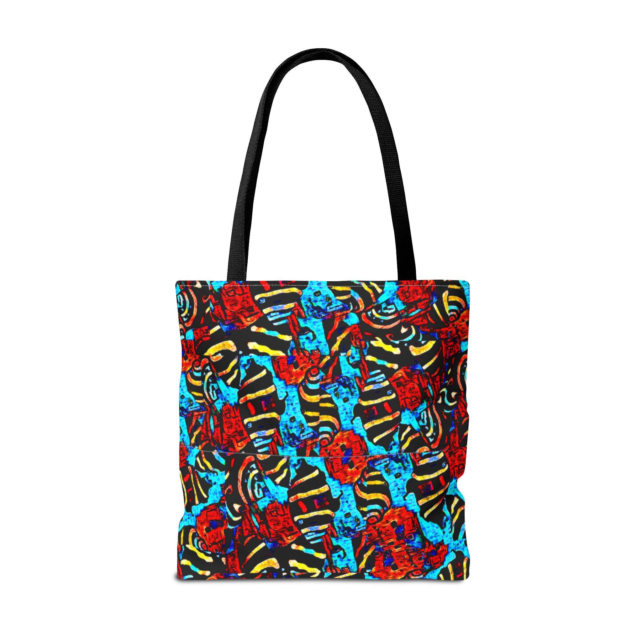 Colorful Snails on Parade Tote Bag | All-Over Print Beach Sand Design