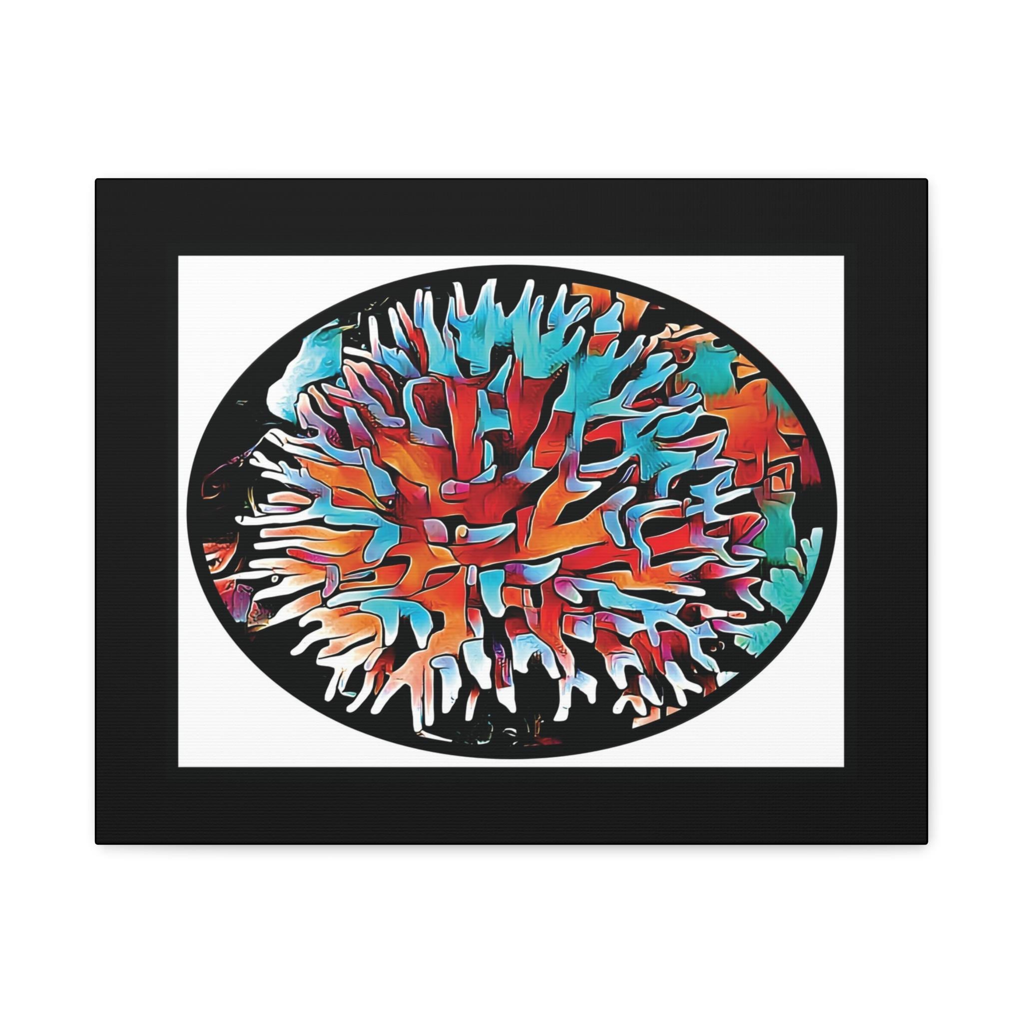 Coral View Egg Canvas Wall Art