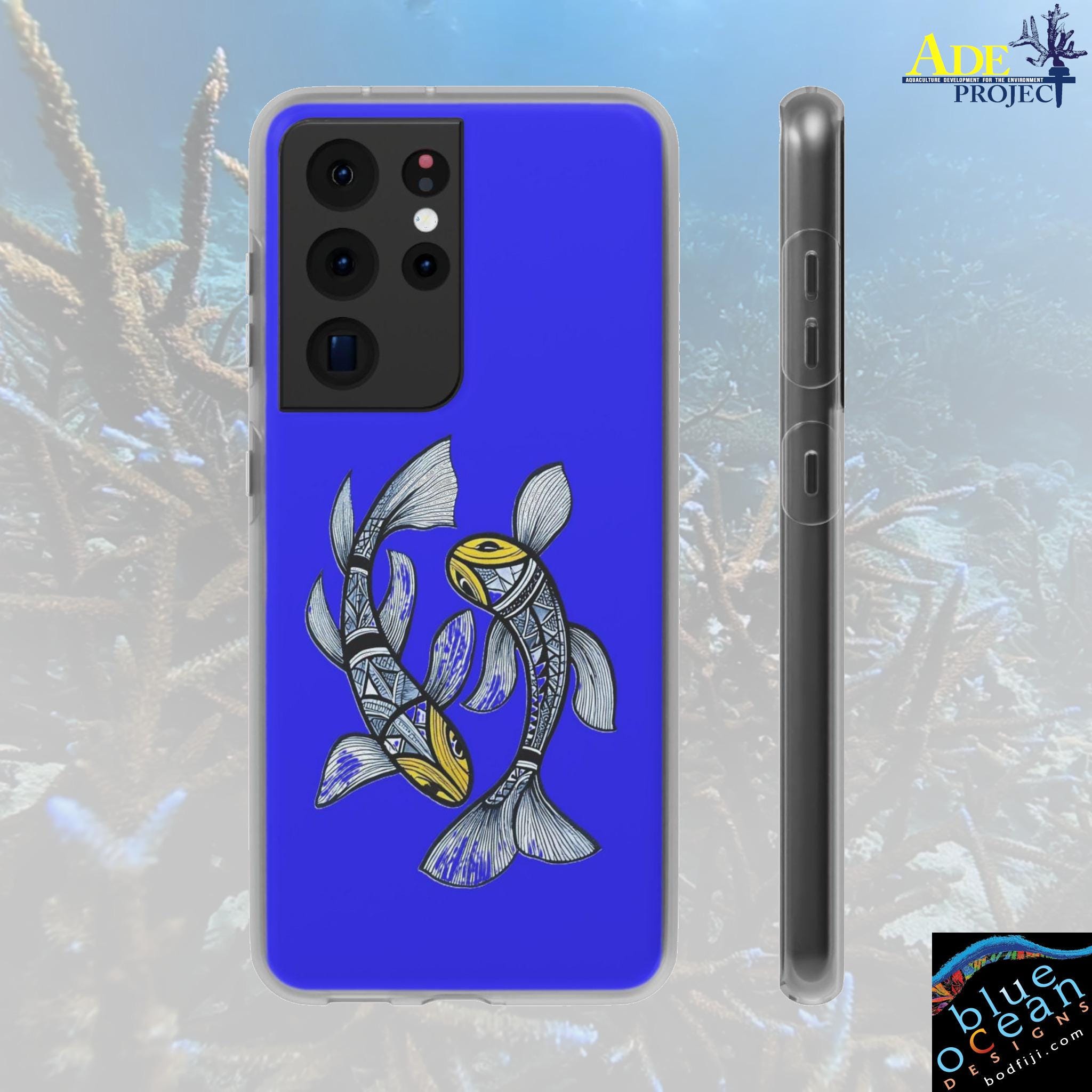Koi Fun Android Flexi Case - Walt Smith Fiji Ocean Art - Supports ADE Reef Restoration