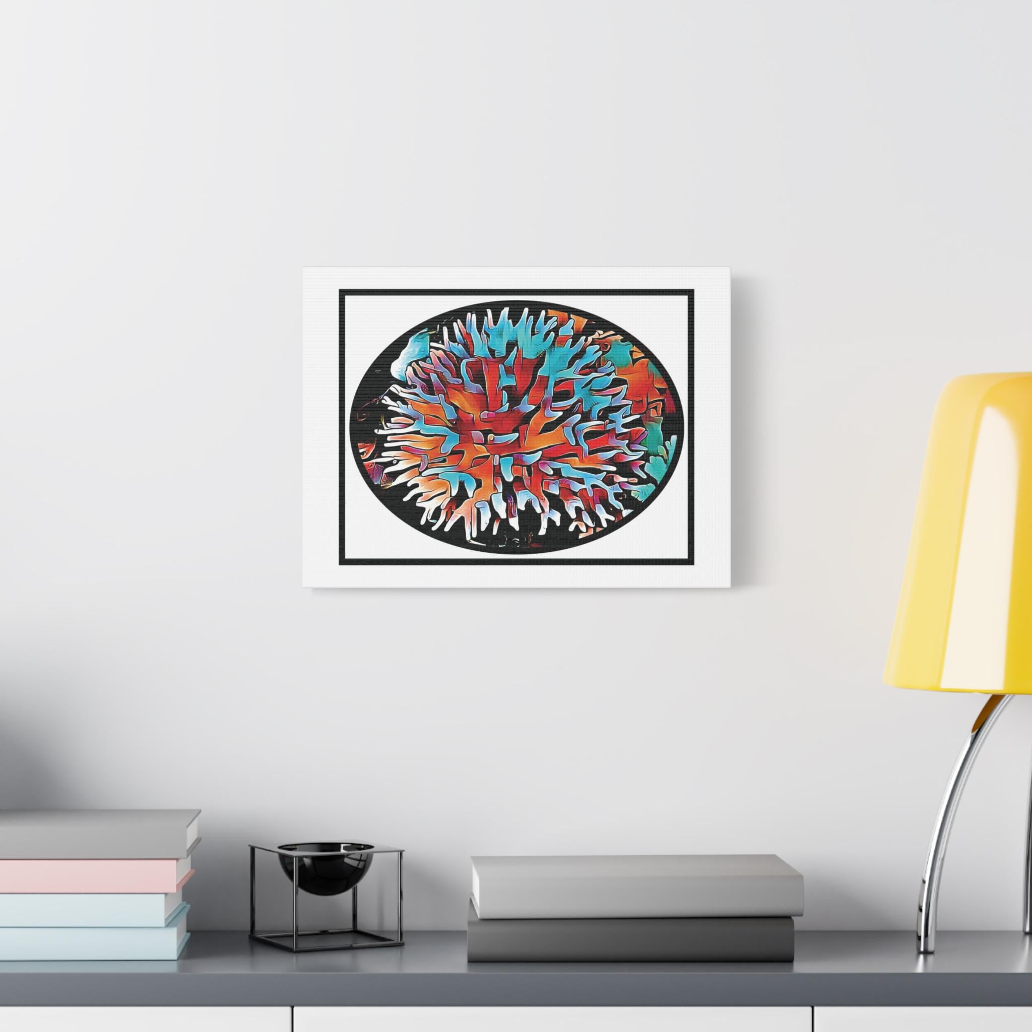 Coral View Egg - Canvas Wall Art
