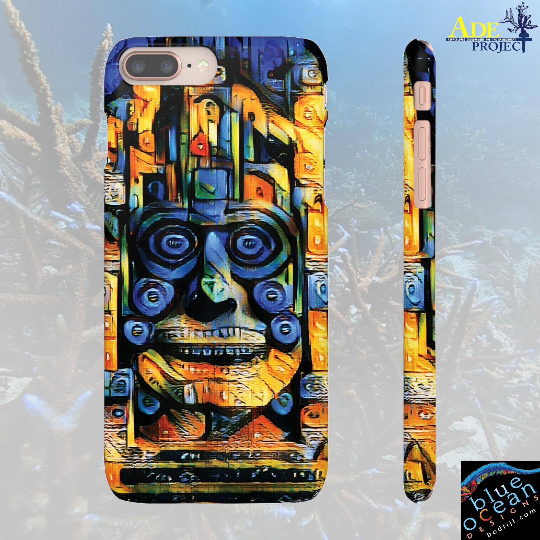 Purple Face iPhone Snap Case - Walt Smith Fiji Ocean Art - Supports ADE Reef Restoration