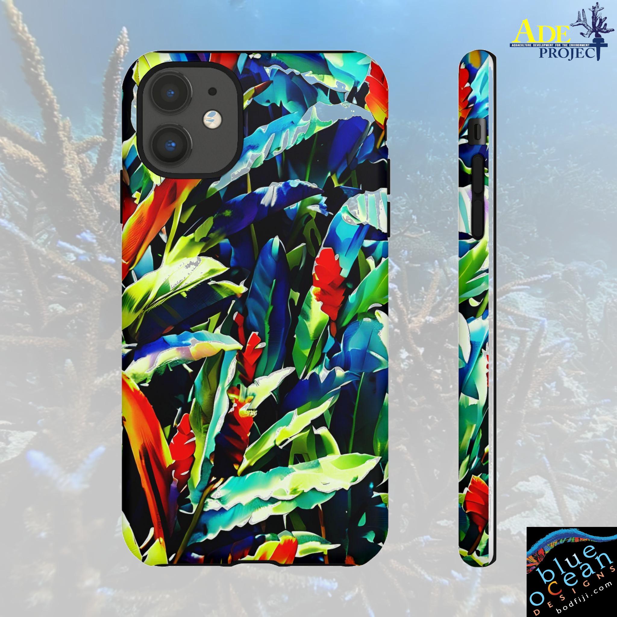 Floral Ginger iPhone Tough Case - Walt Smith Fiji Ocean Art - Supports ADE Reef Restoration