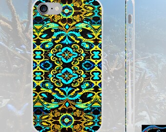 Blue Lace iPhone Flexi Case - Walt Smith Fiji Ocean Art - Supports ADE Reef Restoration