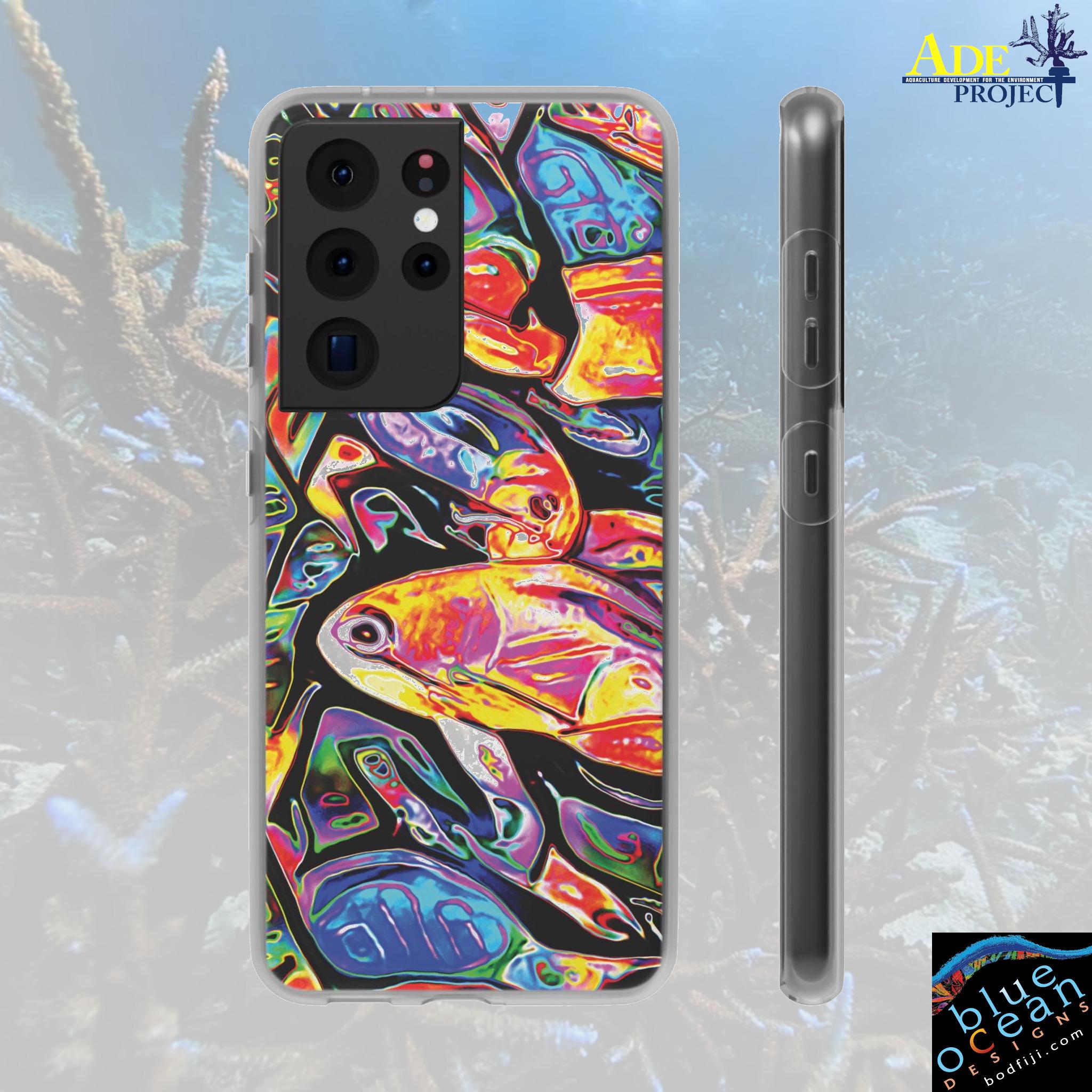 Busy Day Android Flexi Case - Walt Smith Fiji Ocean Art - Supports ADE Reef Restoration