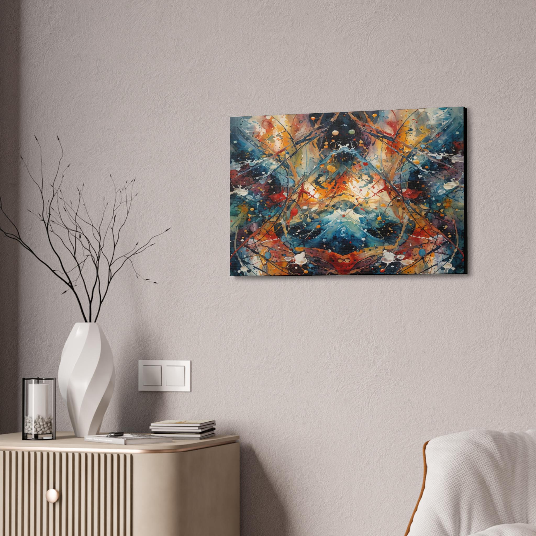 Red Scribe 3 Canvas Wall Art