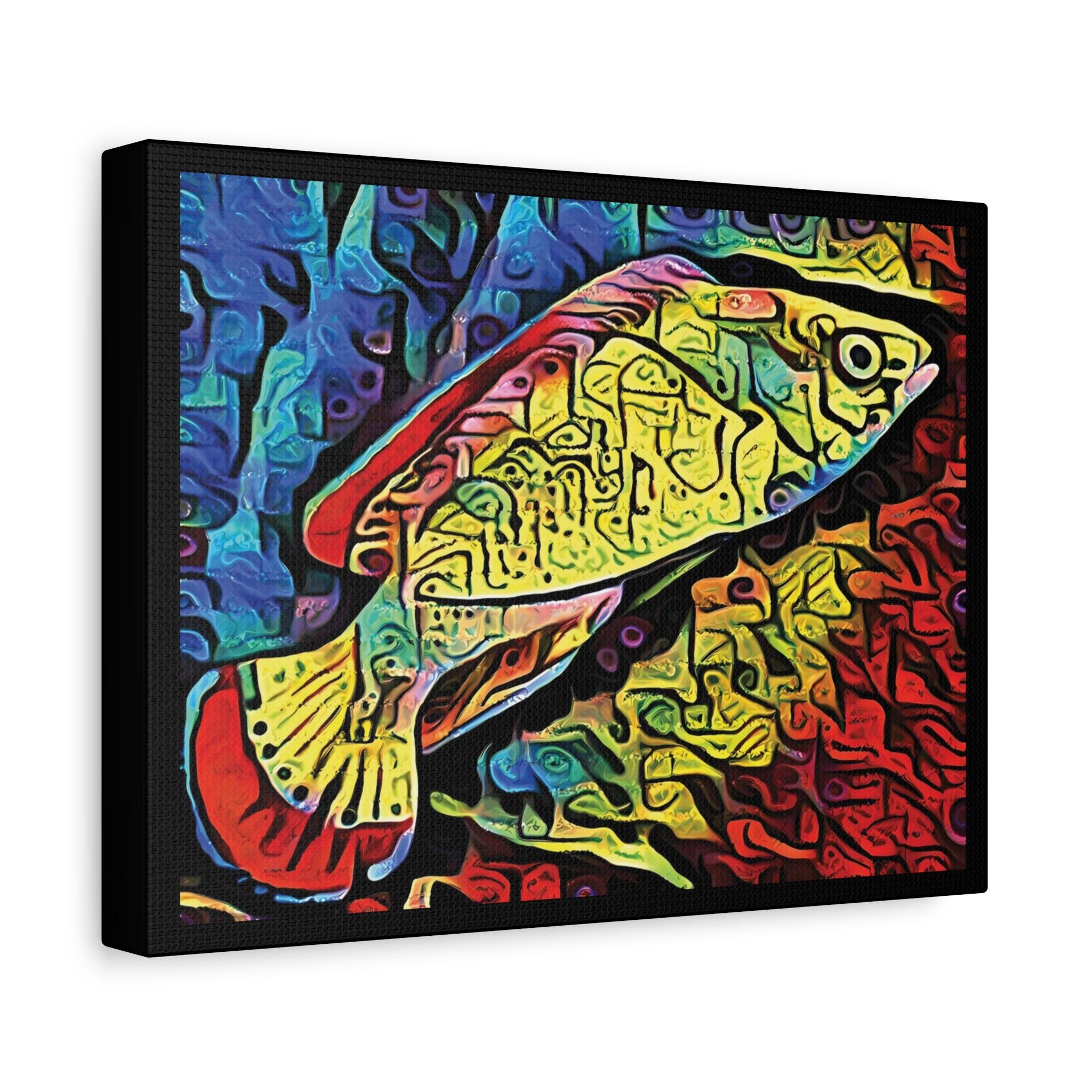 Red Margin Left Canvas Wall Art