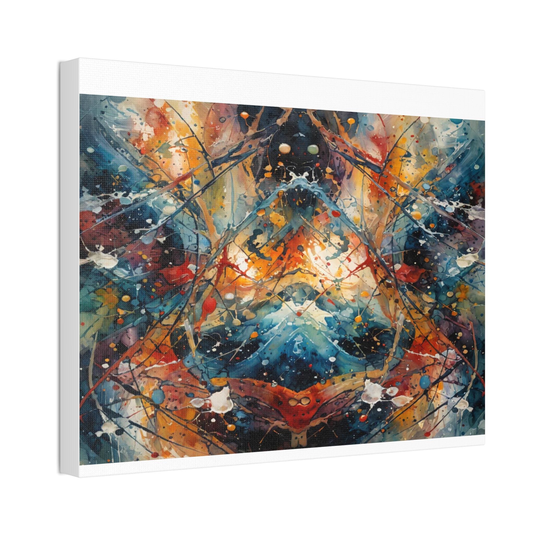 Red Scribe 3 - Canvas Wall Art