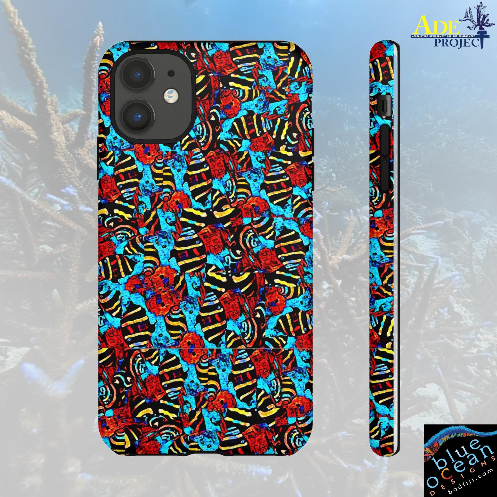 Small Snails iPhone Tough Case - Walt Smith Fiji Ocean Art - Supports ADE Reef Restoration