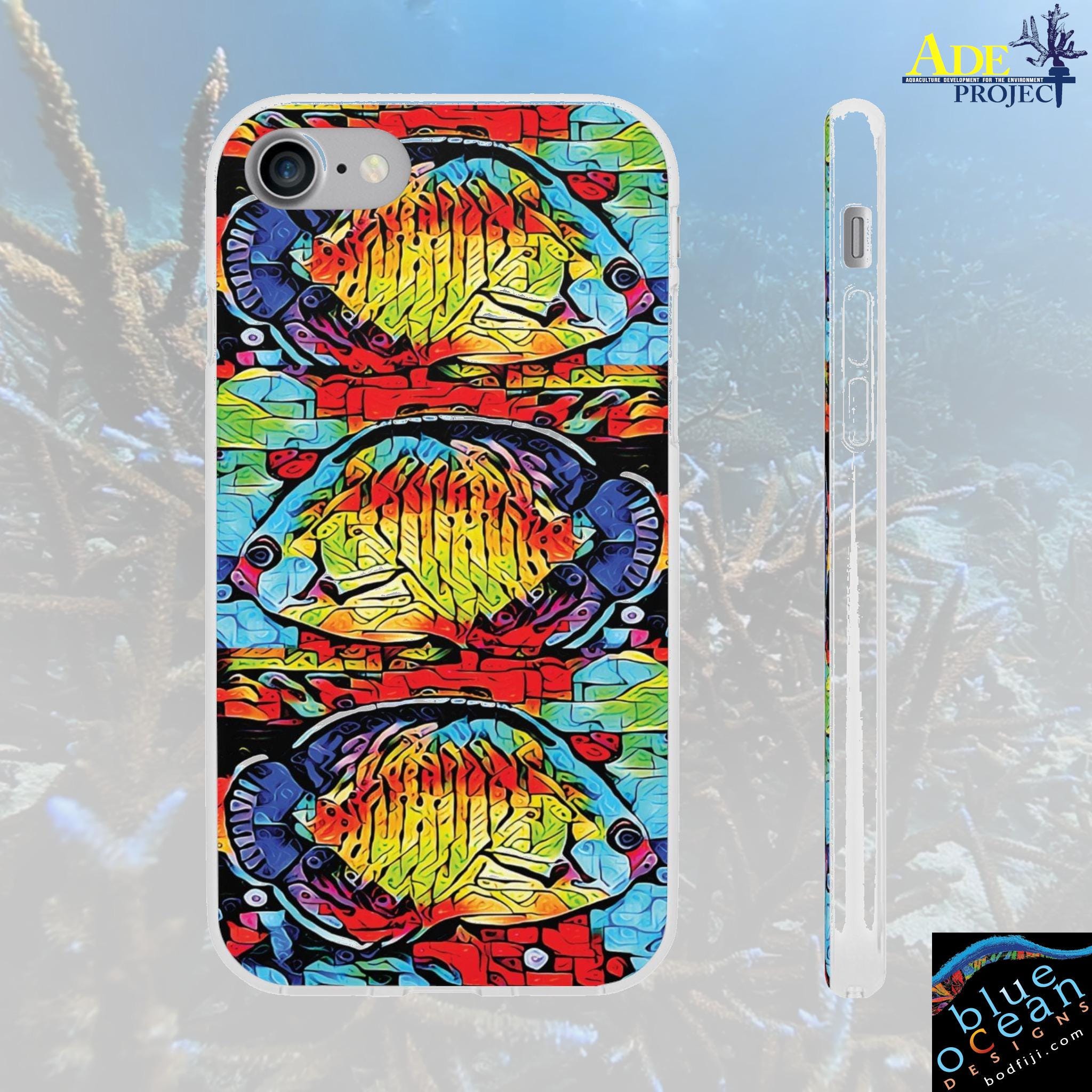 Coral Beauty iPhone Flexi Case - Walt Smith Fiji Ocean Art - Supports ADE Reef Restoration