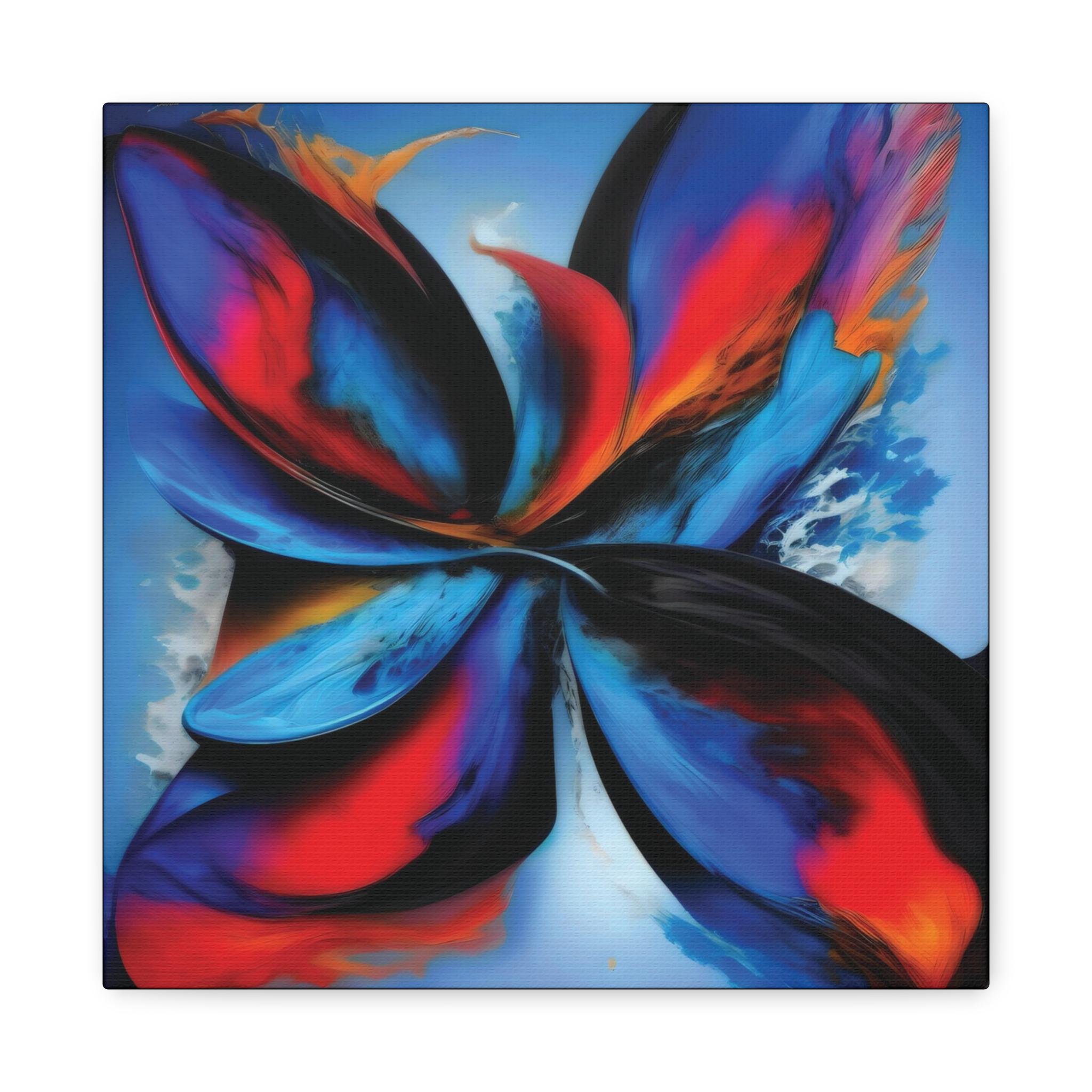Flaming Fan Canvas Wall Art
