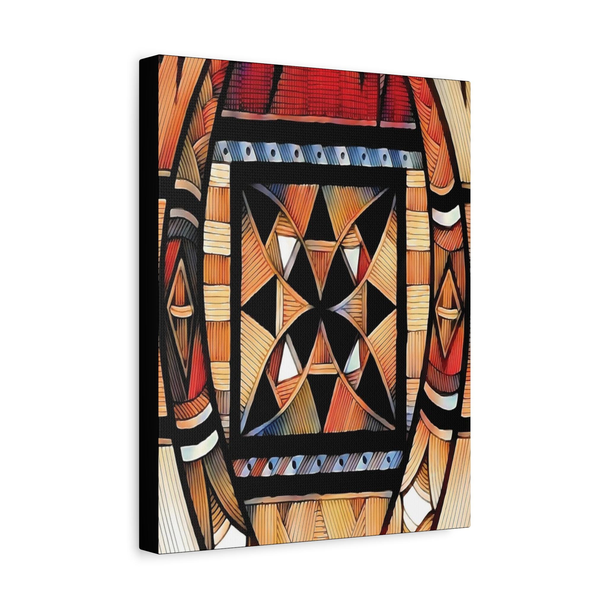 Tapa Trees Canvas Wall Art