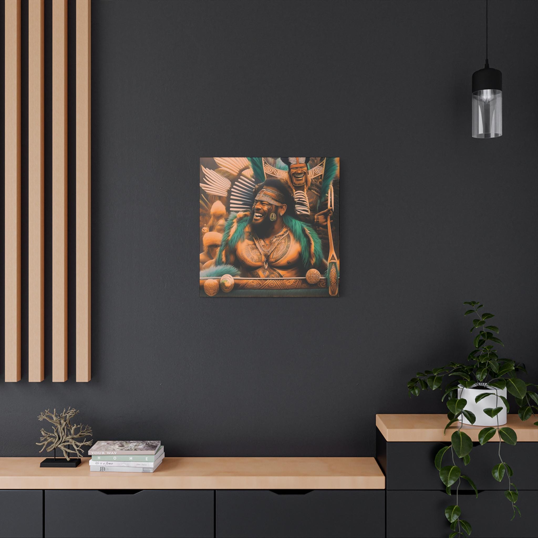 Laughing Chief Canvas Wall Art