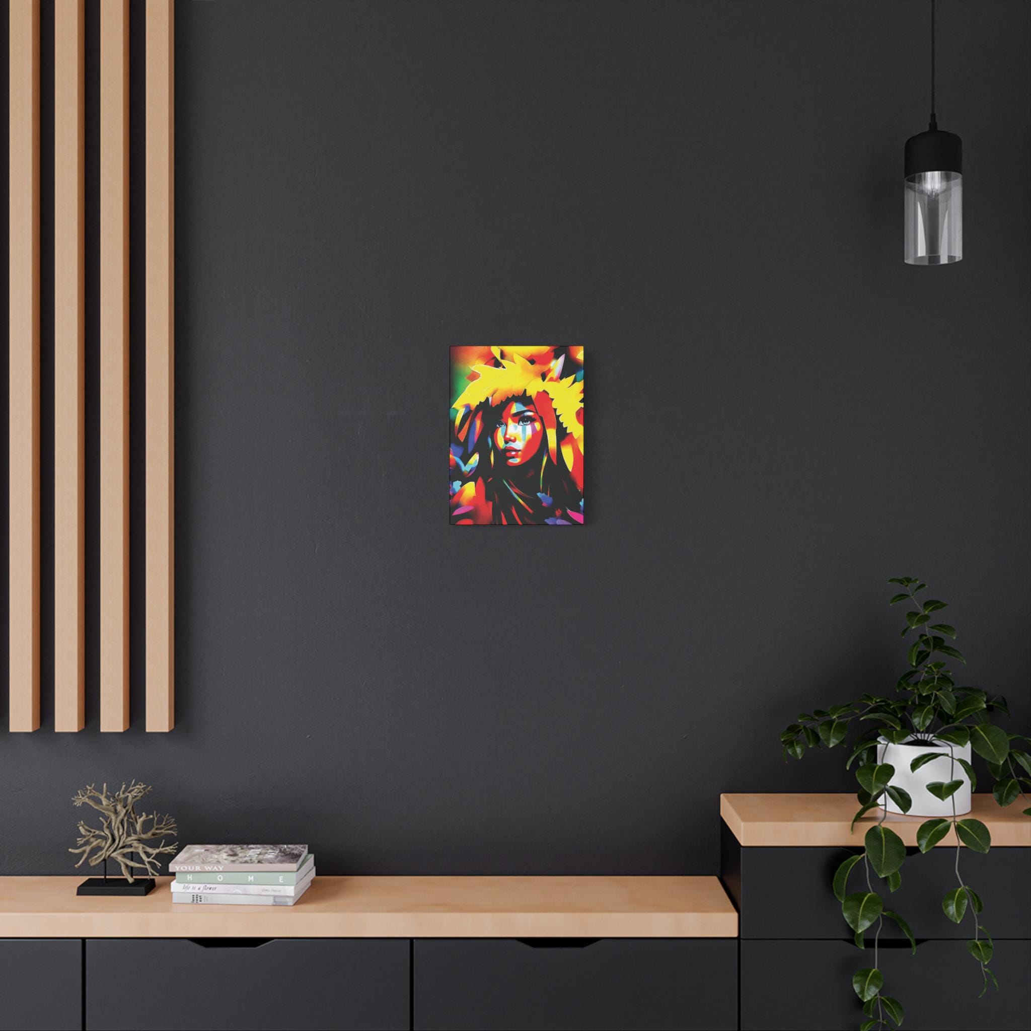 Poly Girl Canvas Wall Art
