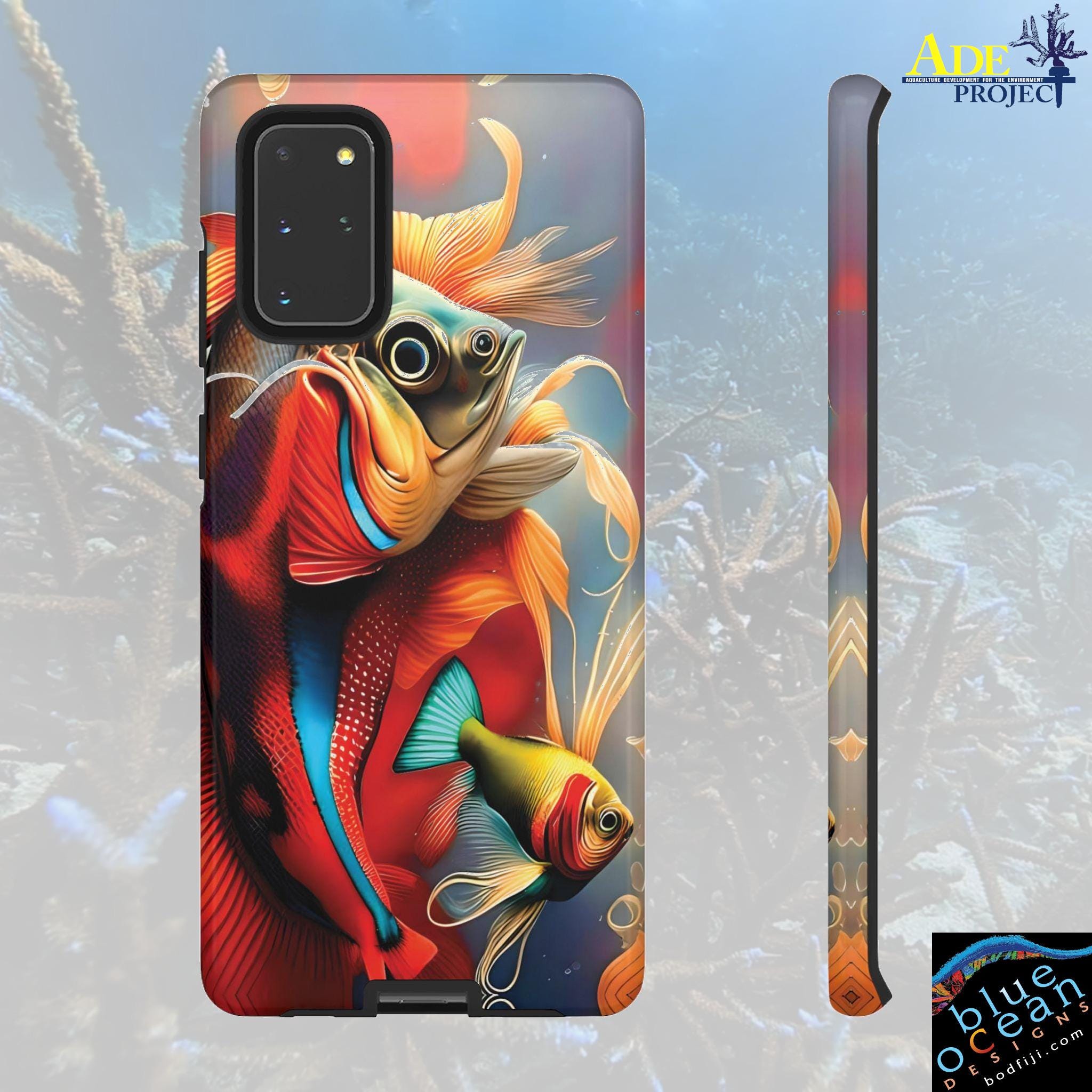 Mr Fish Android Tough Case - Walt Smith Fiji Ocean Art - Supports ADE Reef Restoration