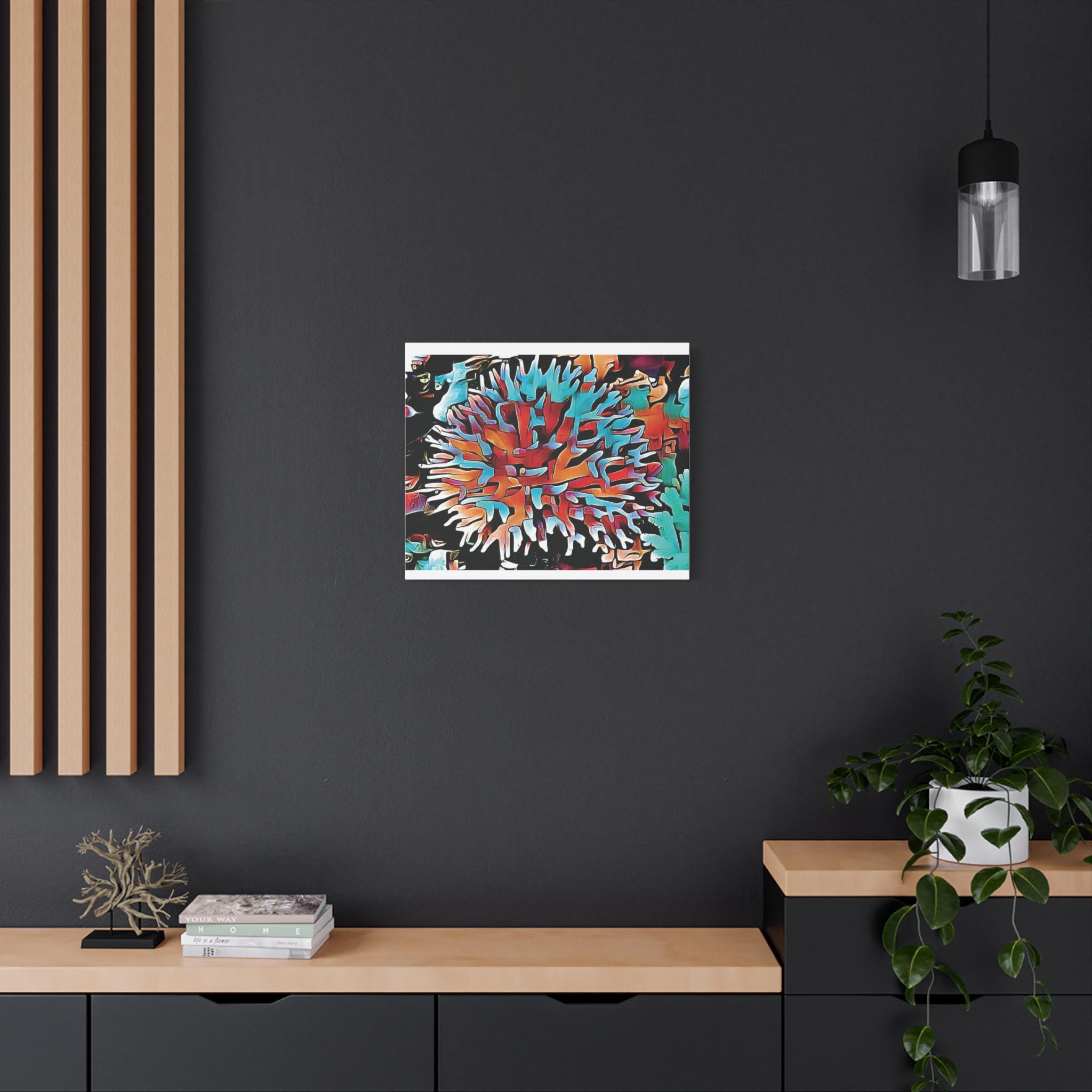Aqua Spike - Canvas Wall Art