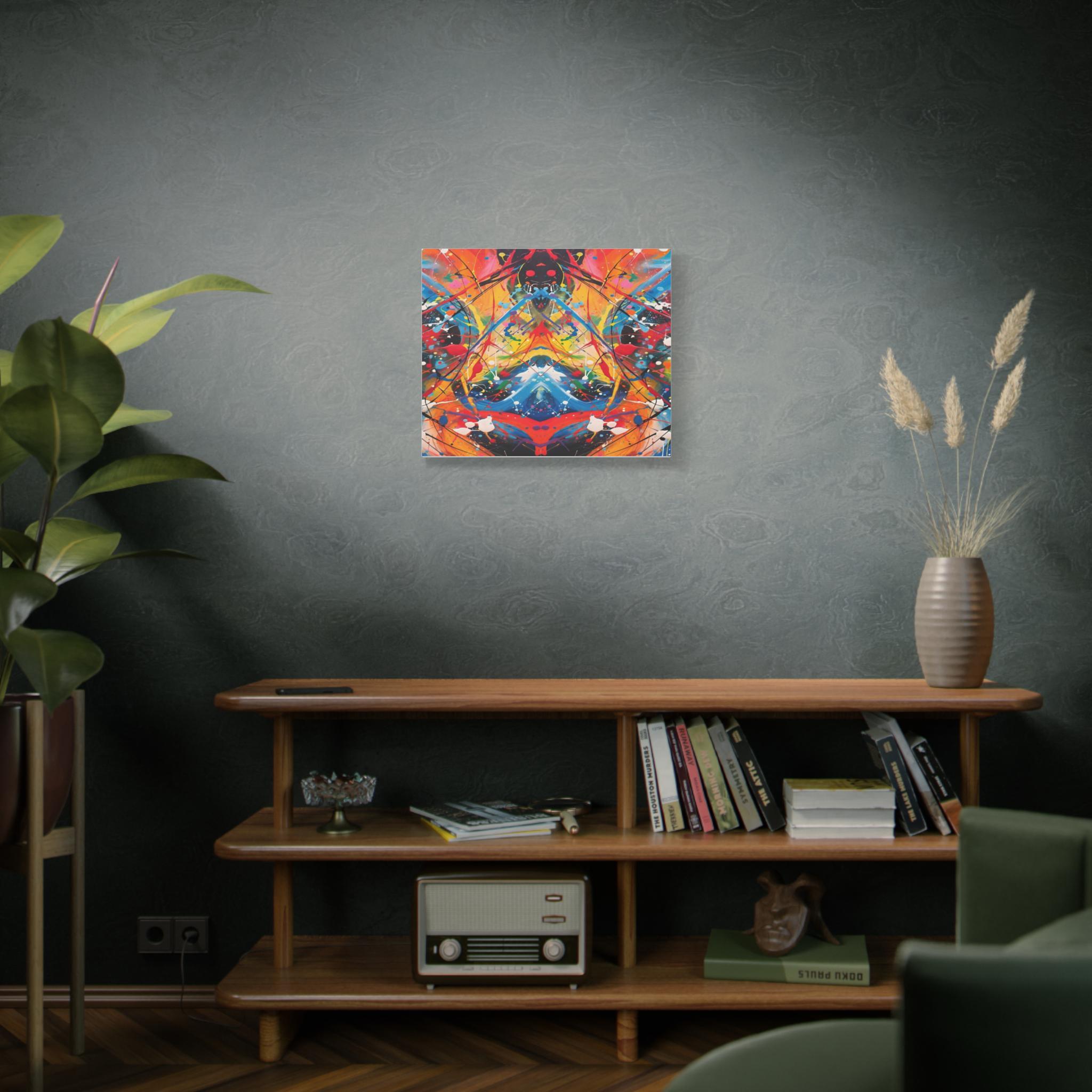 Red Scribe 2 - Canvas Wall Art