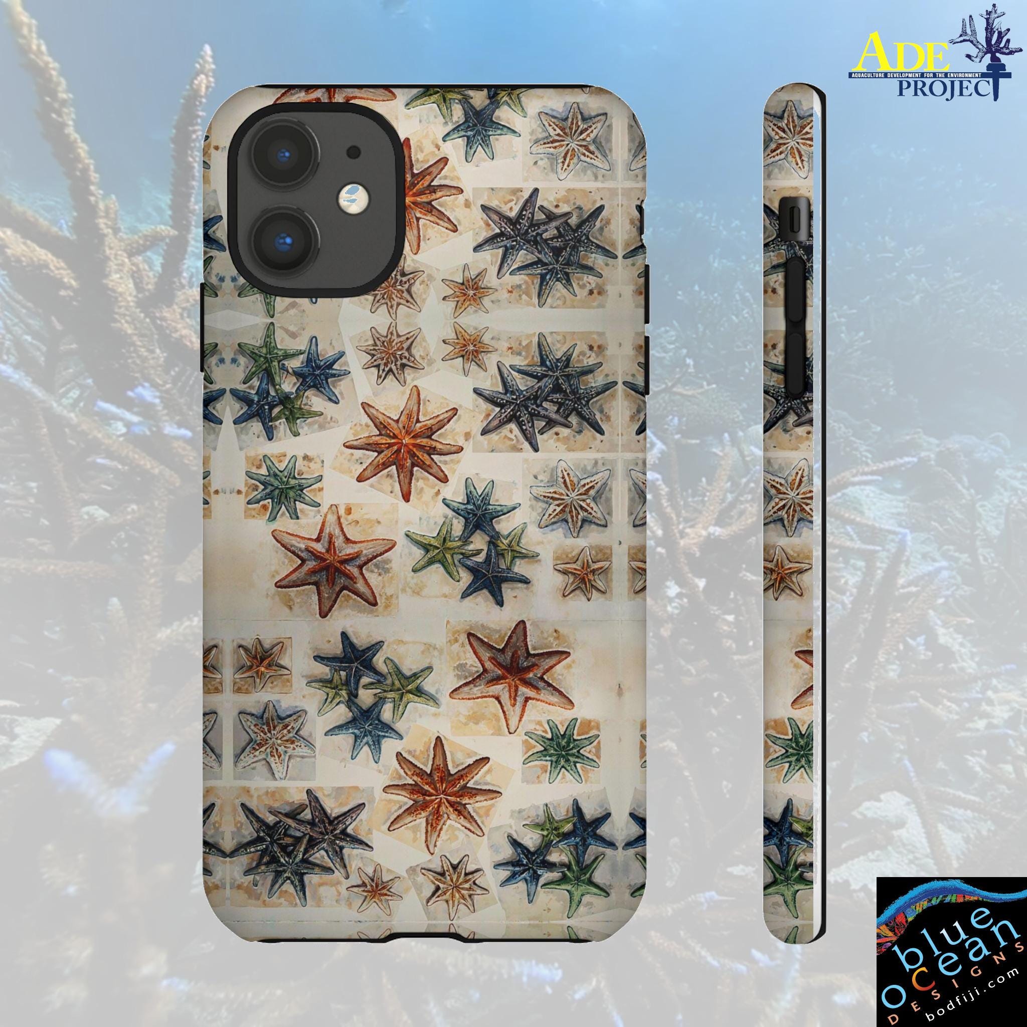 Starfish on the Move iPhone Tough Case - Walt Smith Fiji Ocean Art - Supports ADE Reef Restoration