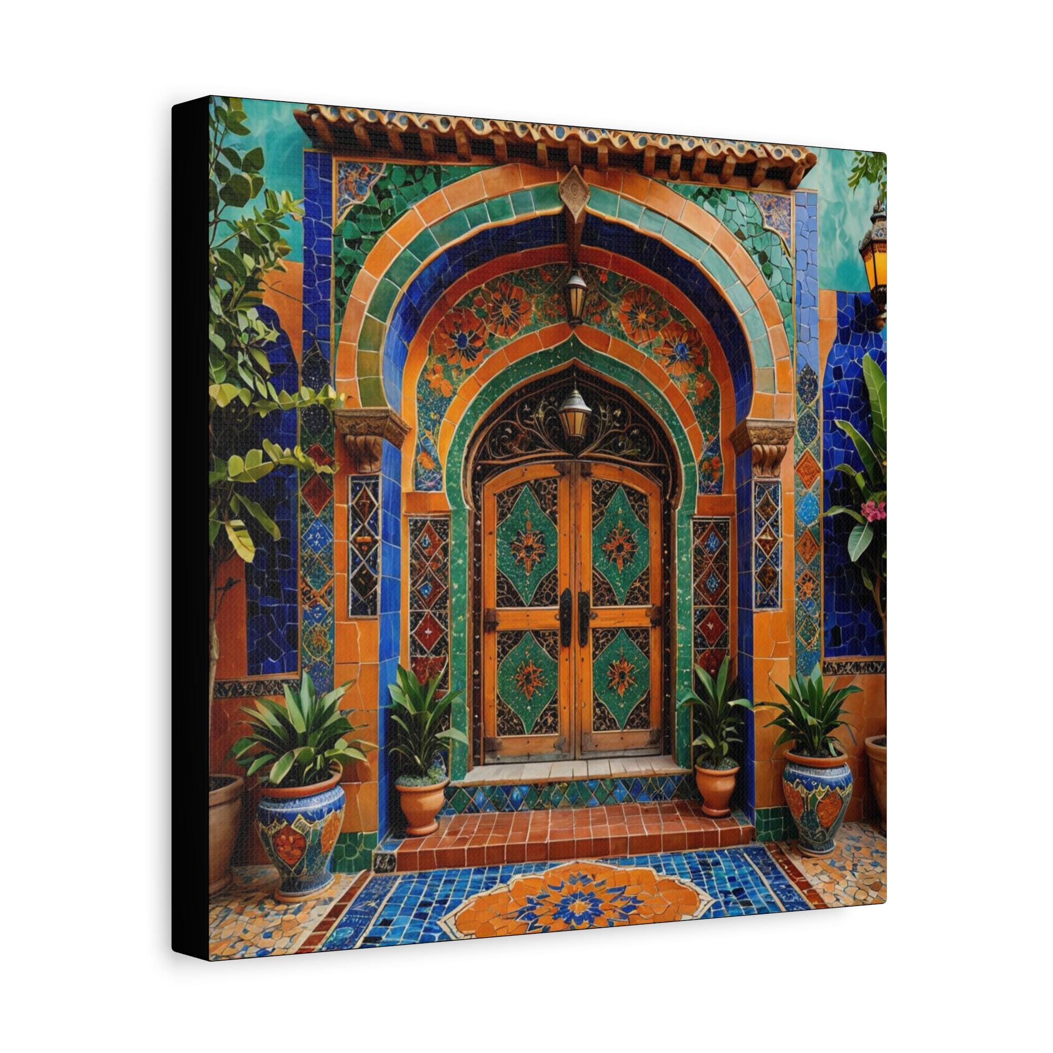 Village Door Canvas Wall Art