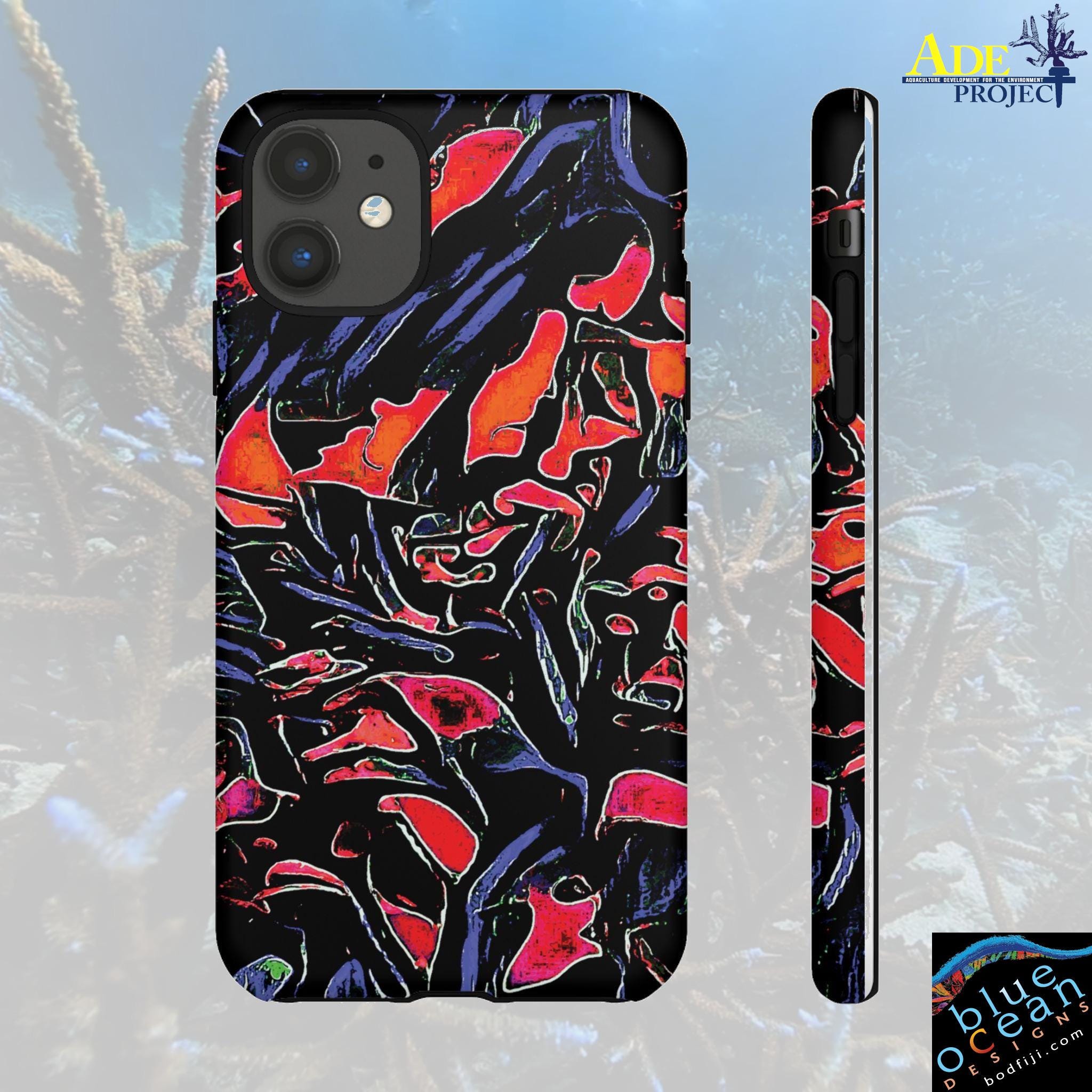 Dark Rider iPhone Tough Case - Walt Smith Fiji Ocean Art - Supports ADE Reef Restoration