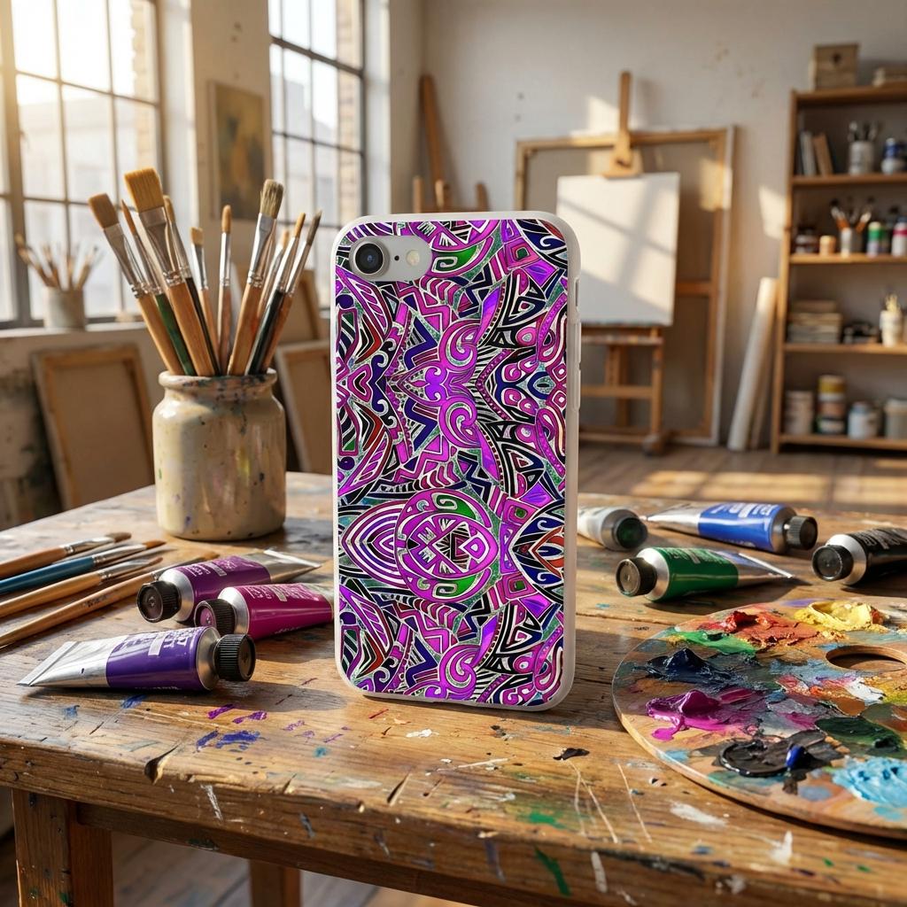 Purple Indo iPhone Flexi Case - Walt Smith Fiji Ocean Art - Supports ADE Reef Restoration
