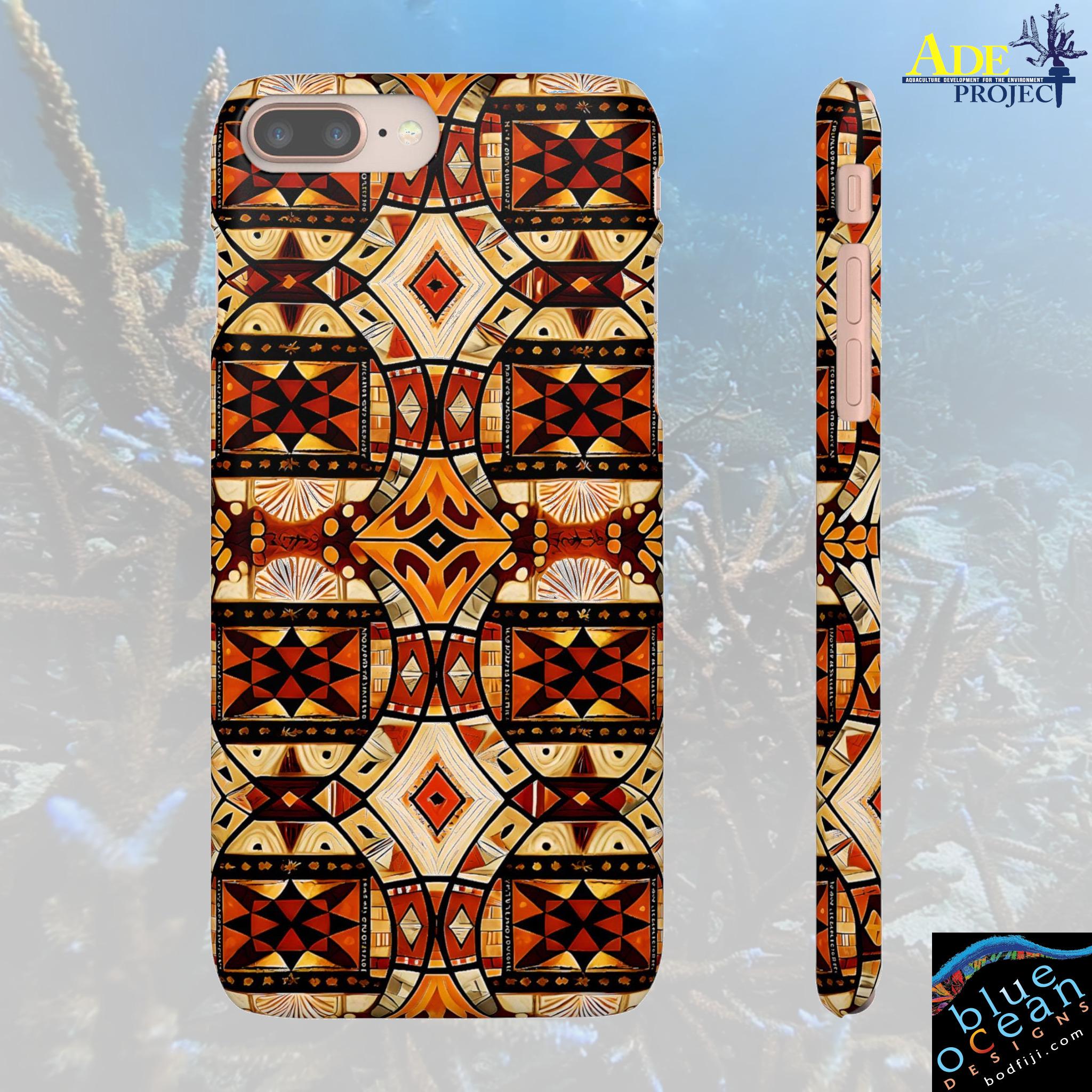 Tapa Too Tight iPhone Snap Case - Walt Smith Fiji Ocean Art - Supports ADE Reef Restoration