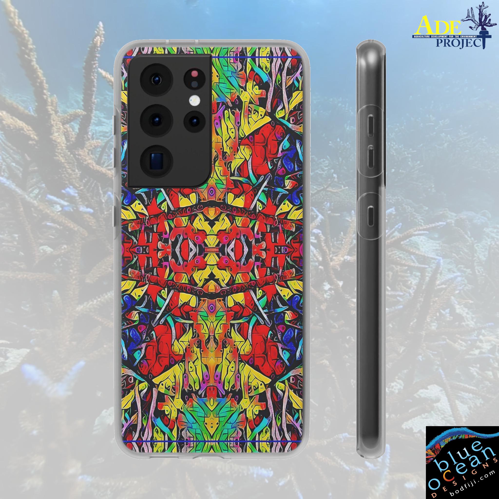 Surfs Up Android Flexi Case - Walt Smith Fiji Ocean Art - Supports ADE Reef Restoration