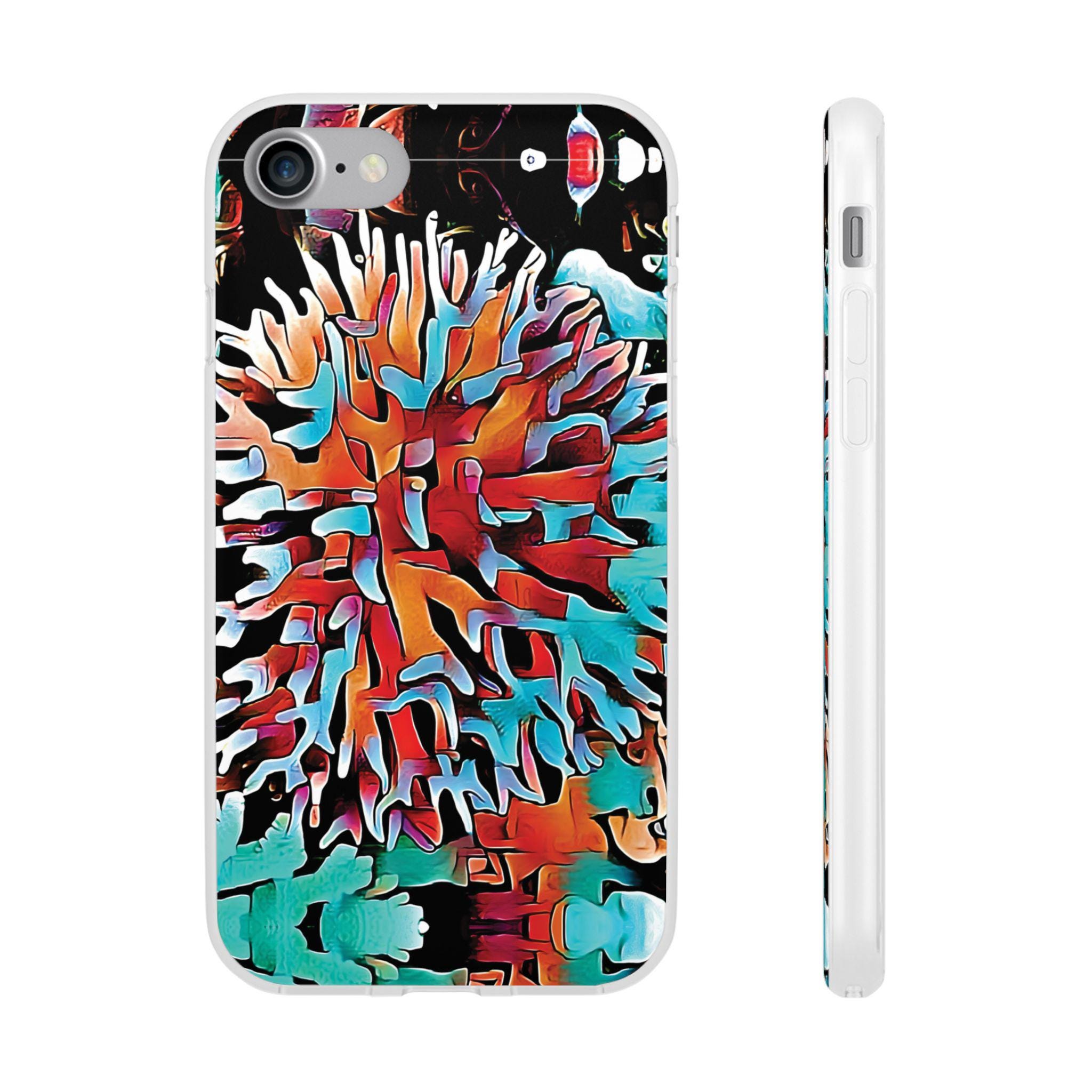 Aqua Spike iPhone Flexi Case - Walt Smith Fiji Ocean Art - Supports ADE Reef Restoration