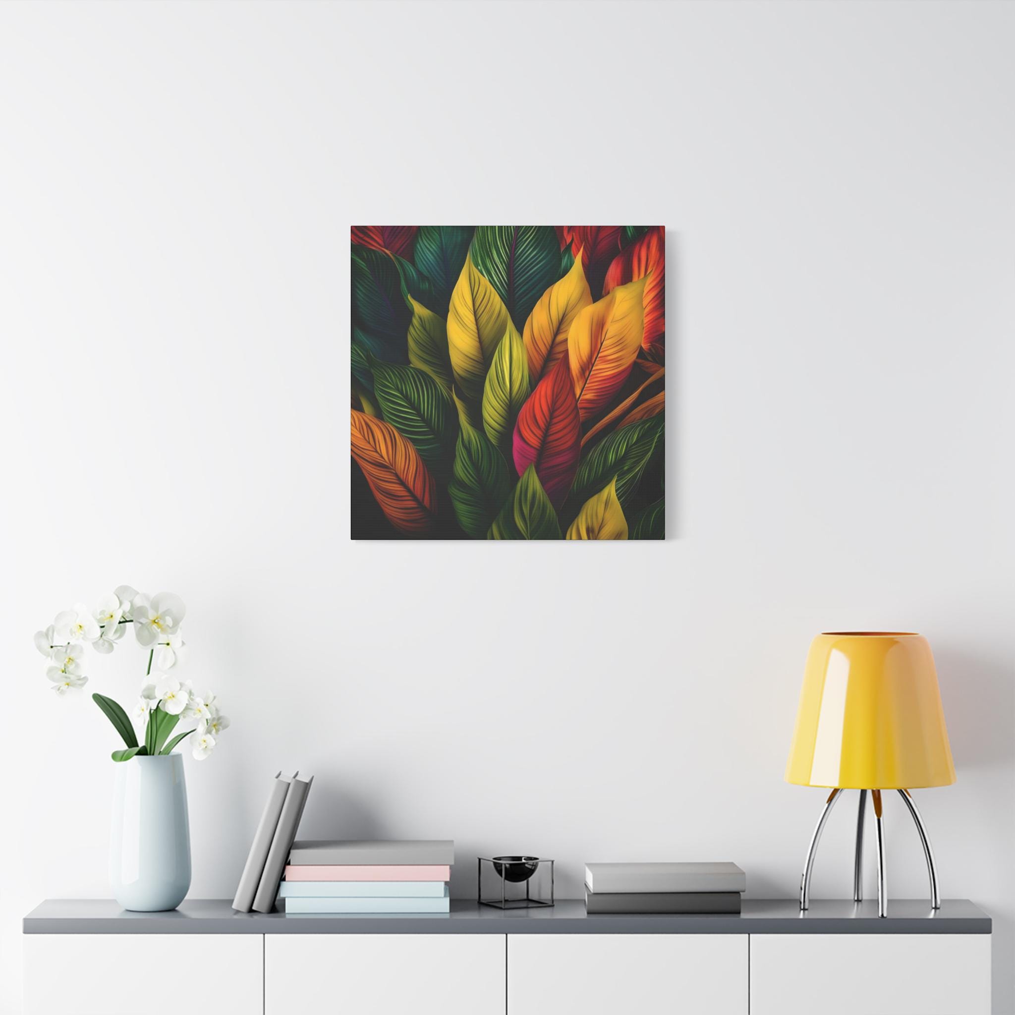 Colored Leaves Canvas Wall Art
