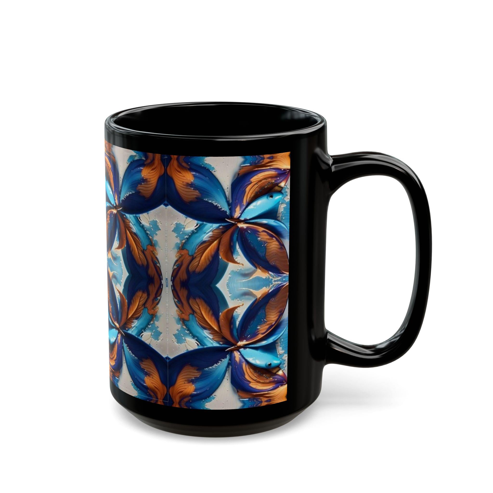 Blue Fan Quad - Coffee Mug