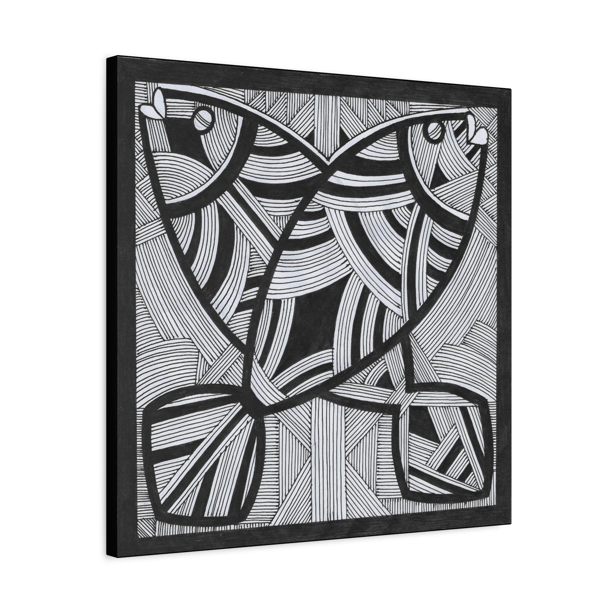 Two Fish B Canvas Wall Art
