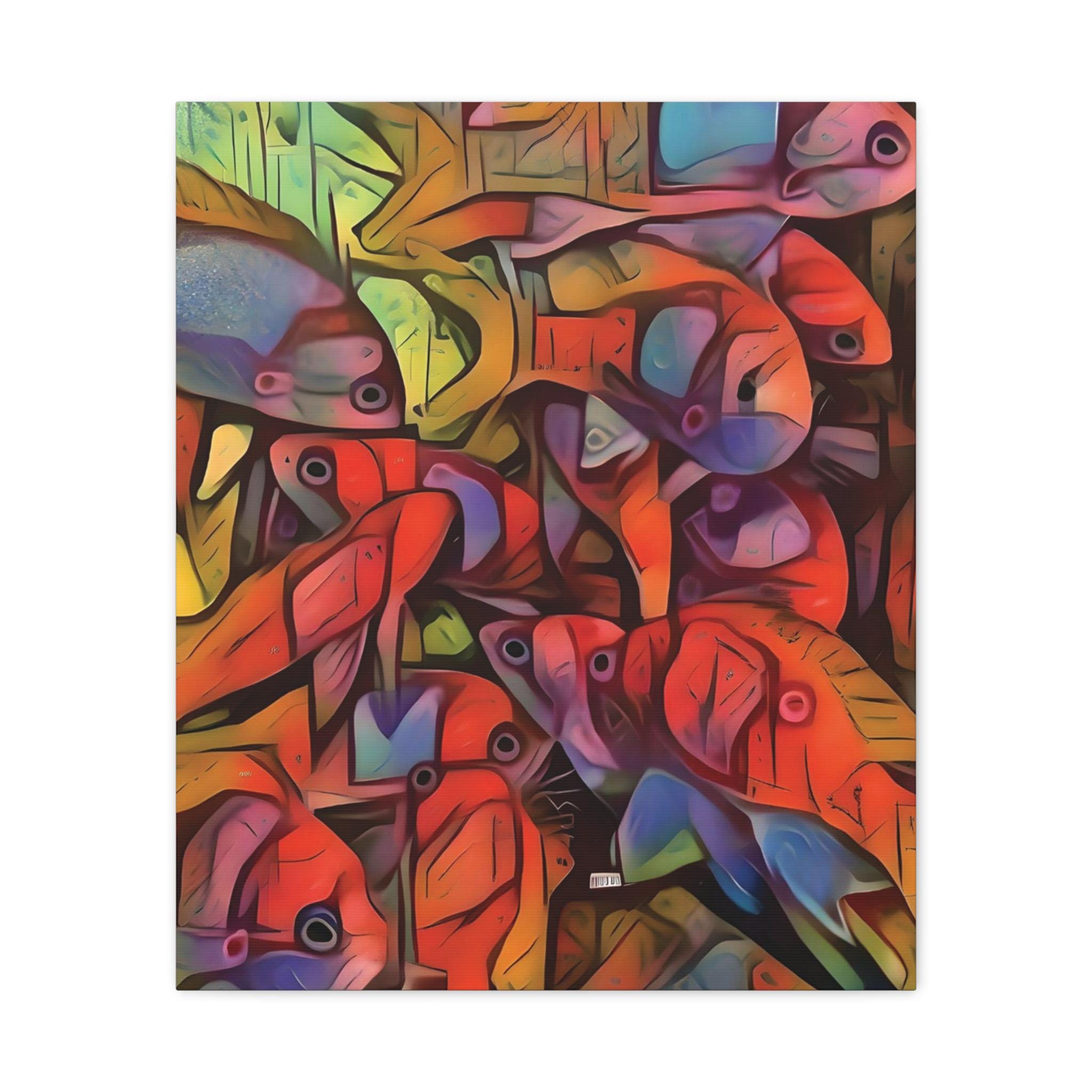 Square Backs Left - Canvas Wall Art