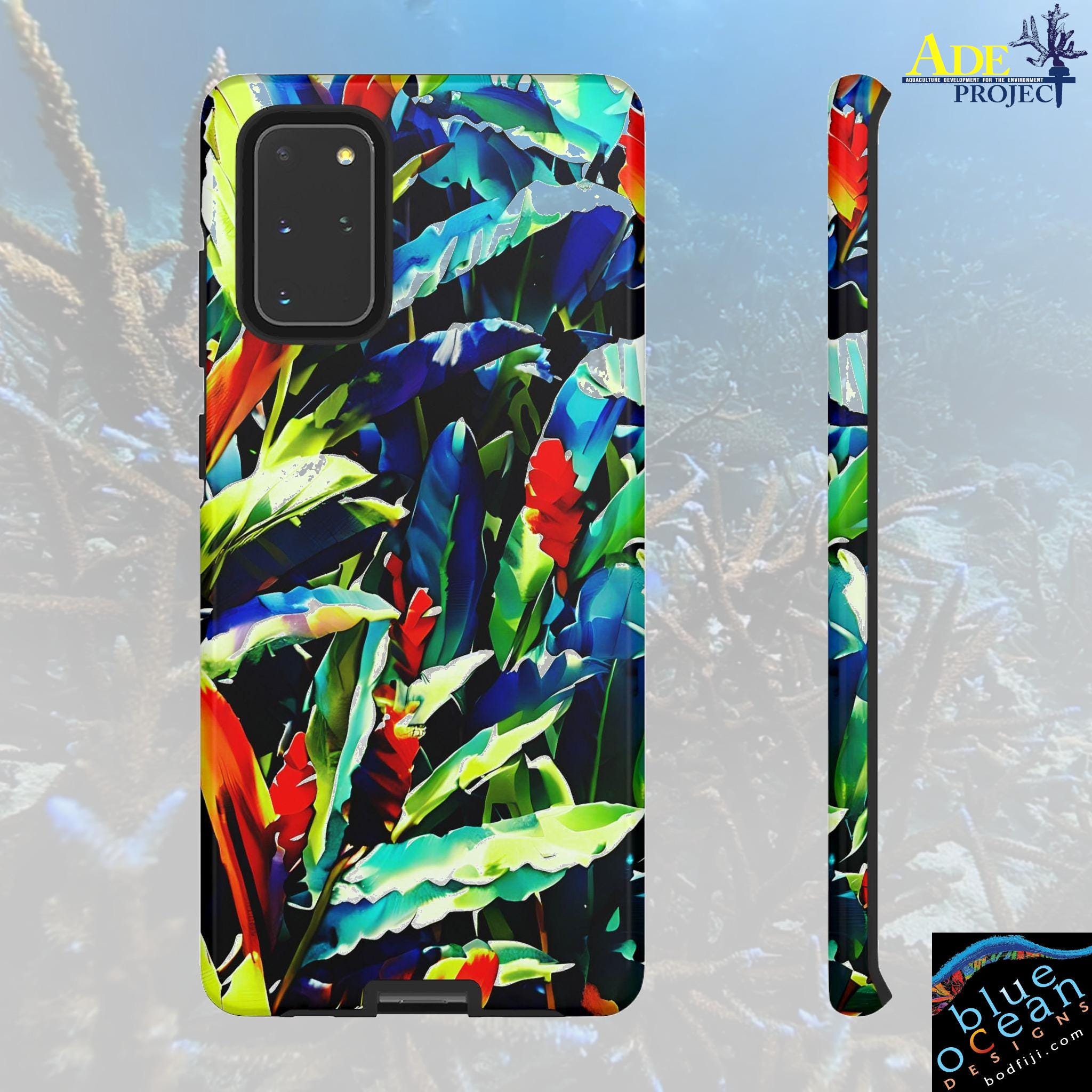 Floral Ginger Android Tough Case - Walt Smith Fiji Ocean Art - Supports ADE Reef Restoration